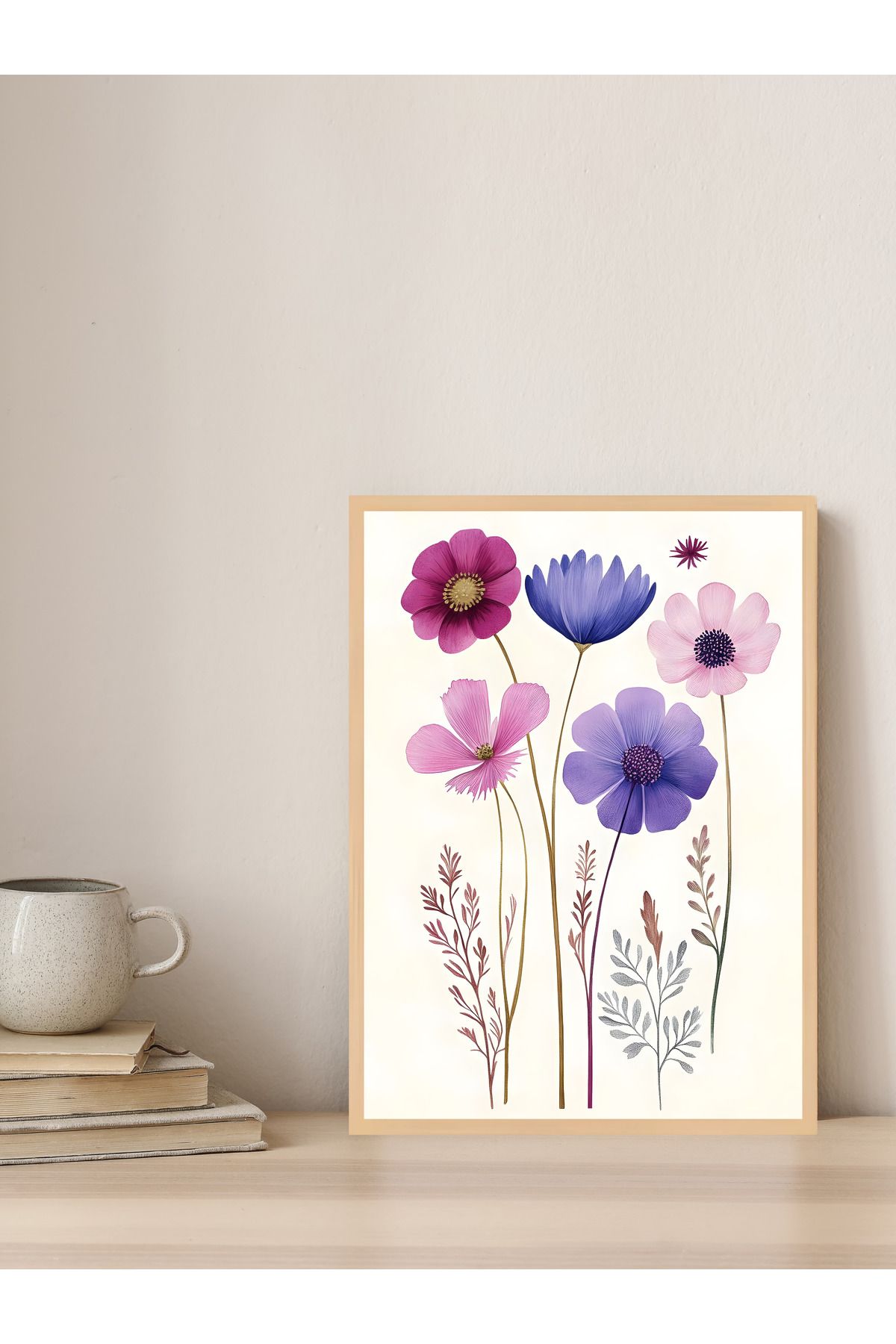 Tuba Decor Tek parça Ahşap Çerçeve Görünümlü MDF Tablo