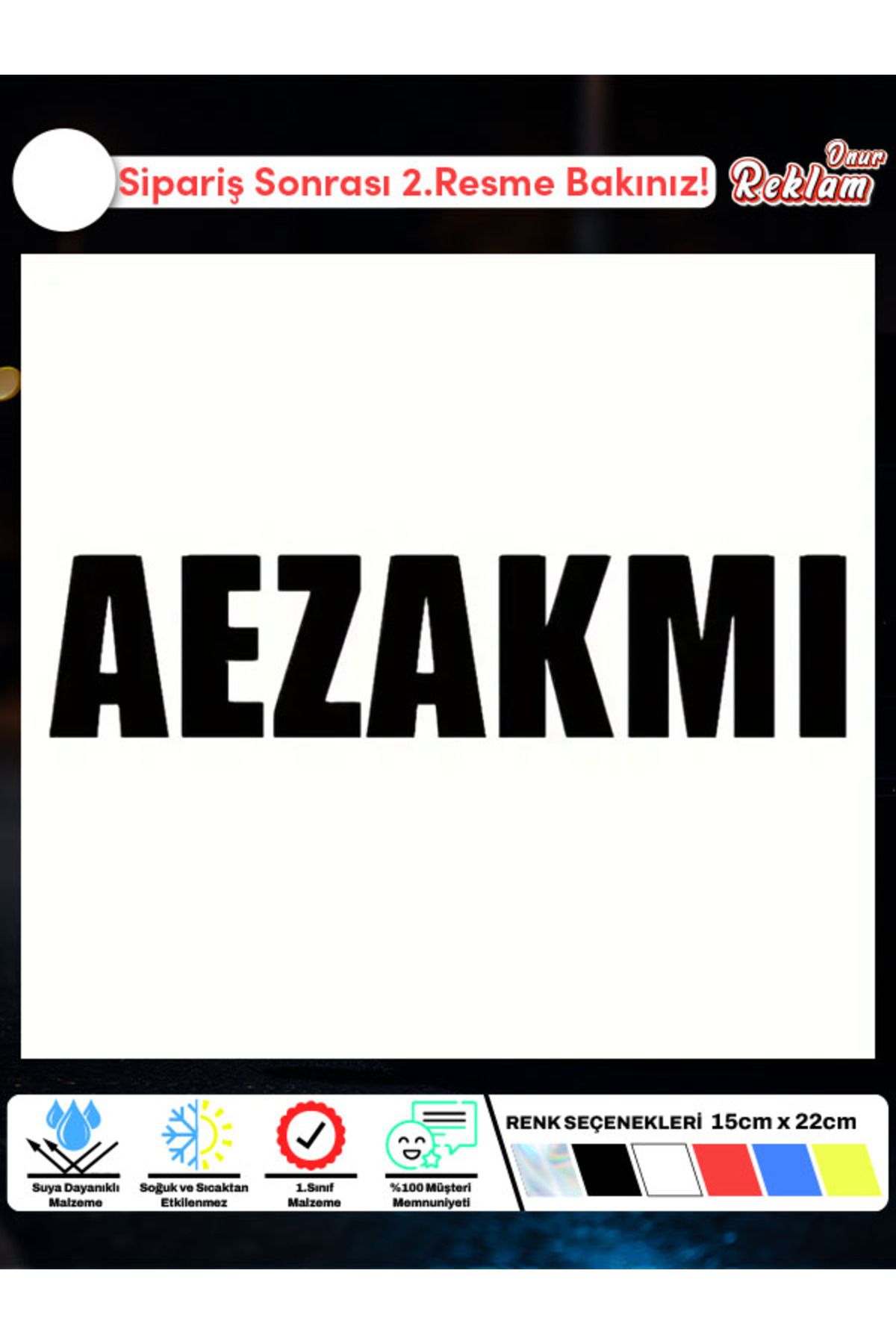 Onur Reklam AEZAKMI Araç Sticker – GTA Temalı Yazı Etiketi
