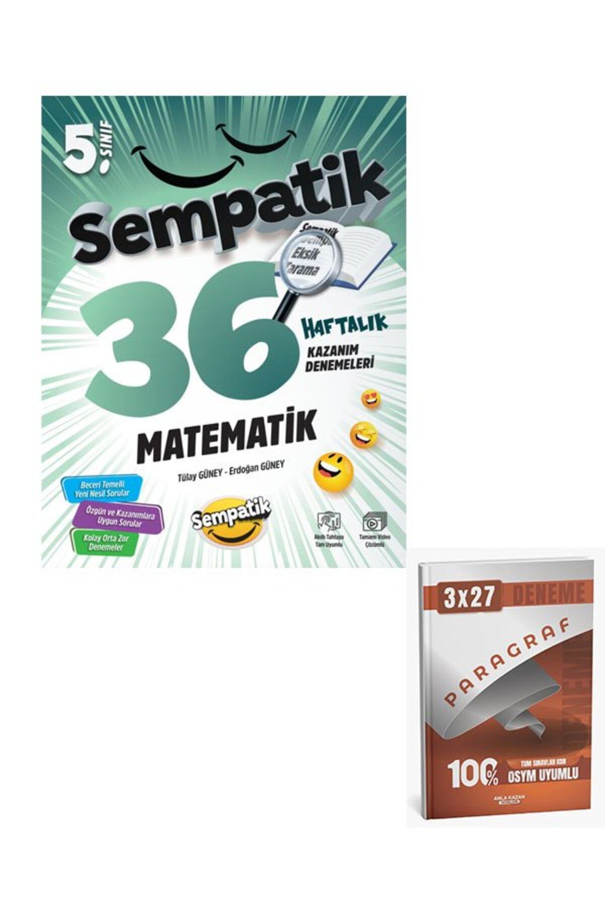 Anla Kazan Yayınları Ünlüller 2026 5.Sınıf Matematik 36 Haftalık Kazanım Denemeleri+Anla Kazan Paragraf