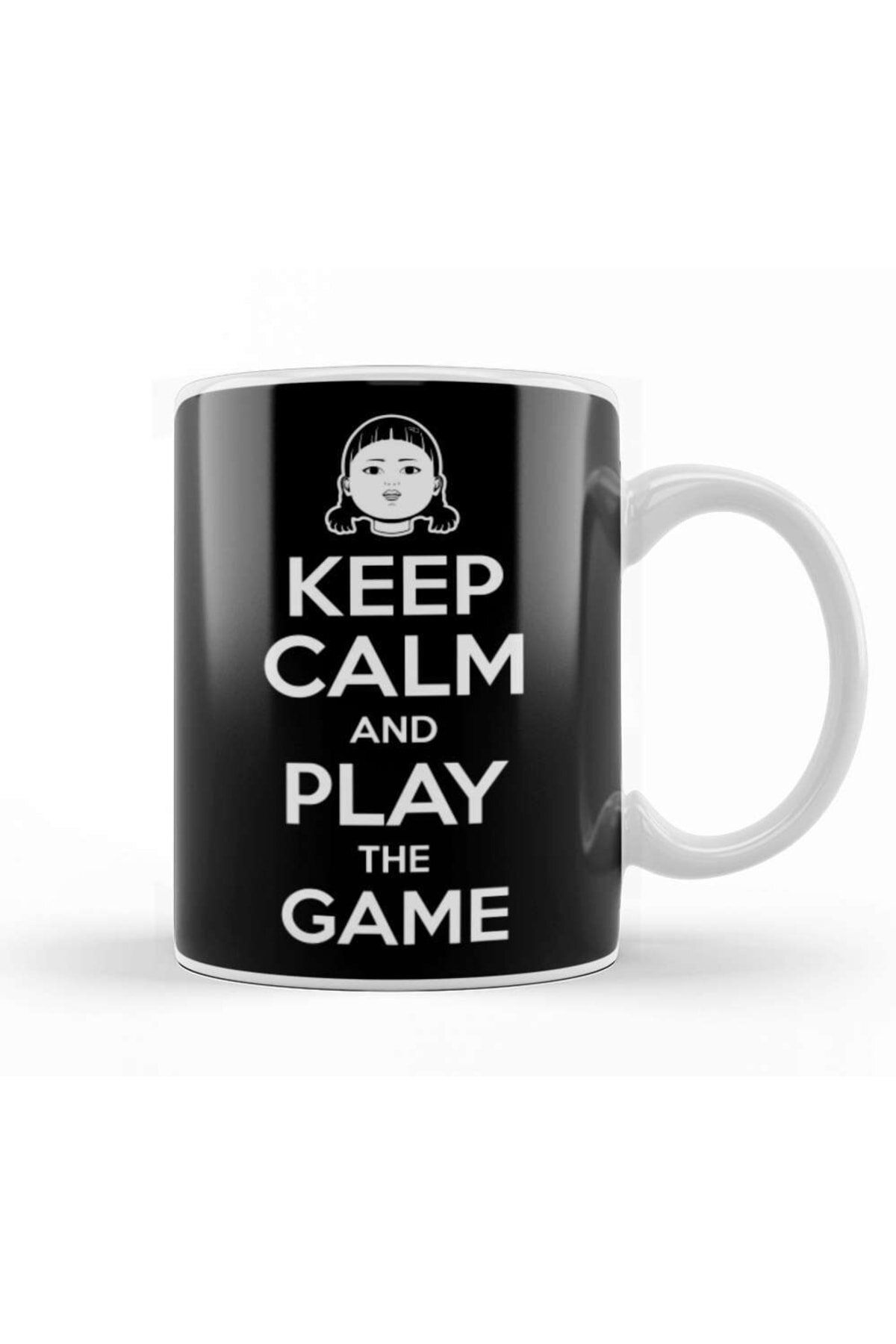 BİBANAPROMOSYON Squid Game Keep Calm And Play The Game Kupa Bardak Porselen
