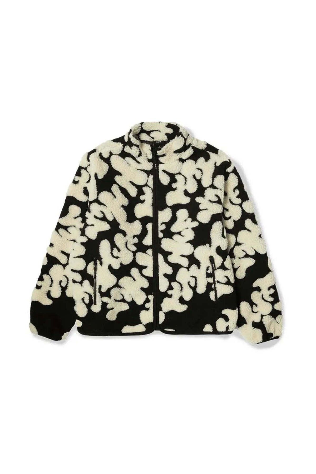 American Rag Cie Rahat ve Şık Abstract High Pile Jacquard Ceket - Yüksek Yığın Fleece Tasarımı