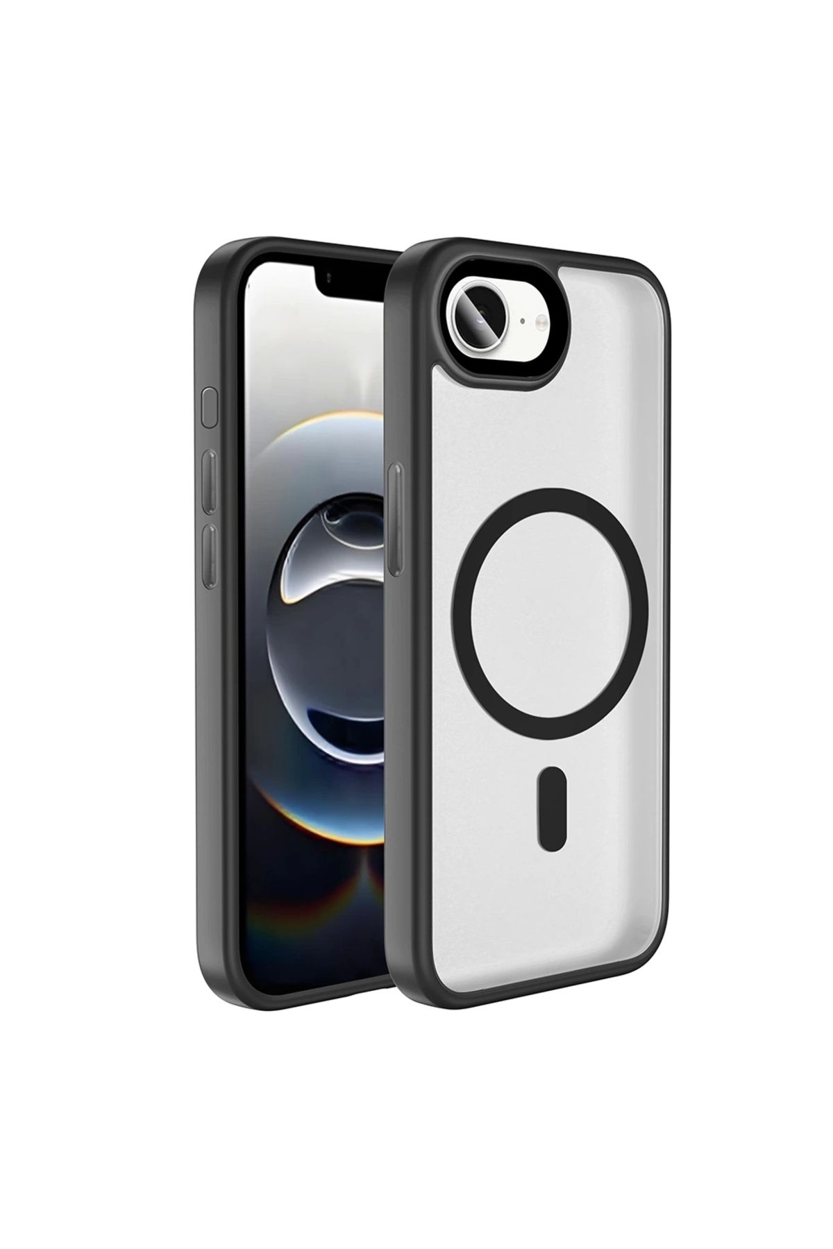 zore Apple iPhone 16E Kılıf Mat Arka Yüzey Wireless Şarj Özellikli Zore Flet M-safe Kapak