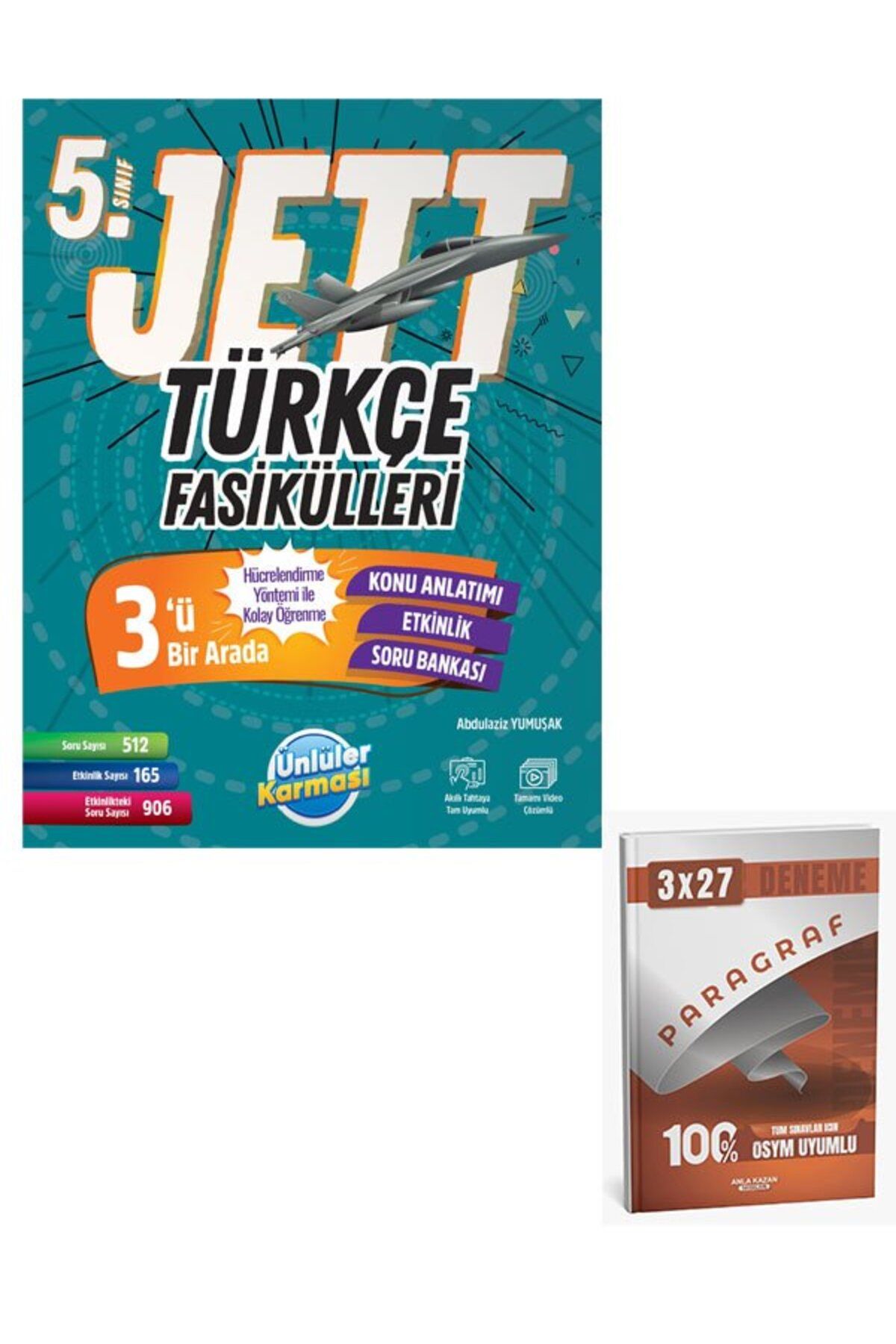 Anla Kazan Yayınları Ünlüler 2026 5.Sınıf Jett Türkçe Fasiküller+Anla Kazan Paragraf