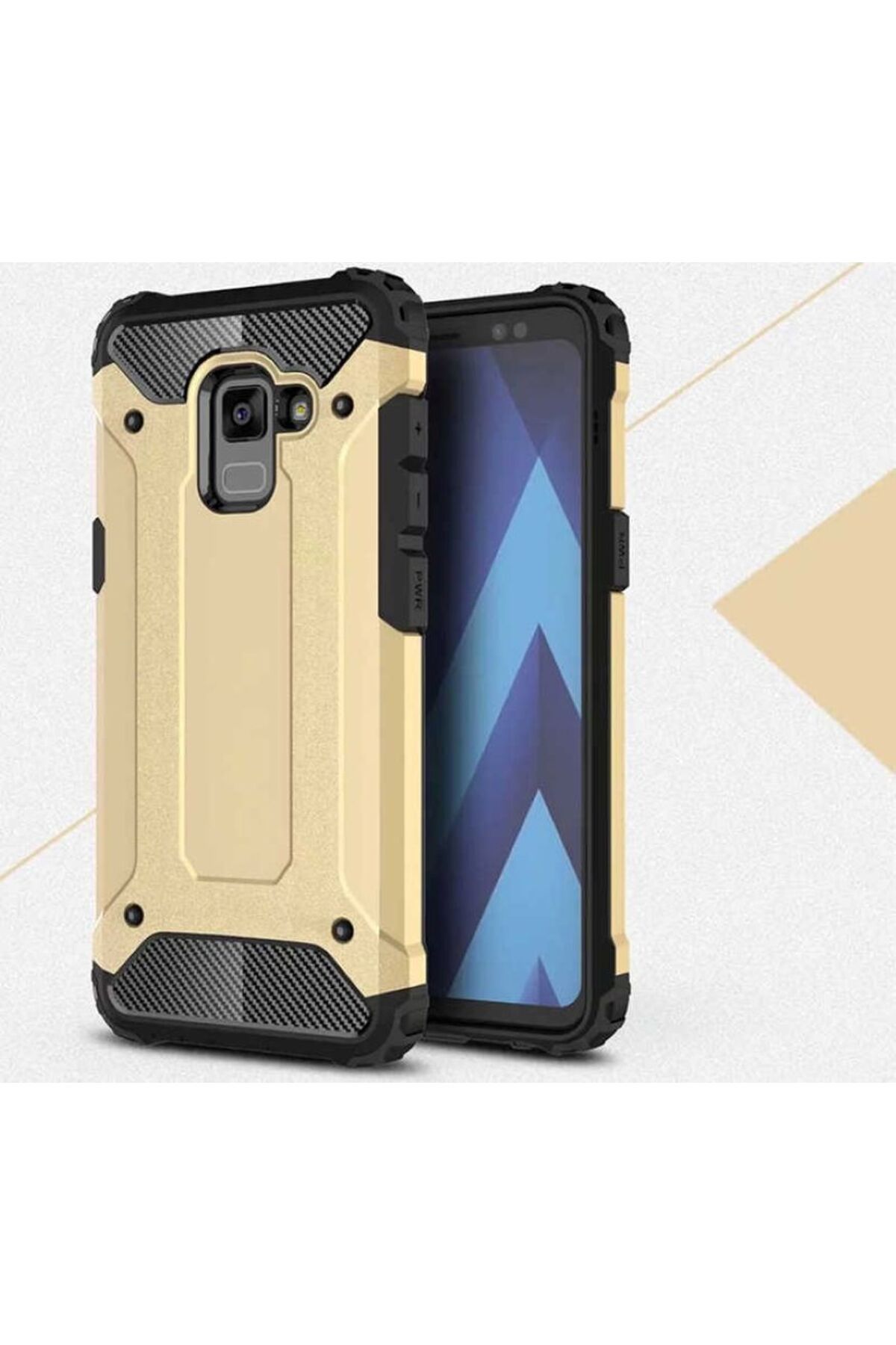 System Com Galaxy A8 2018 Kılıf Zore Crash Silikon Kapak