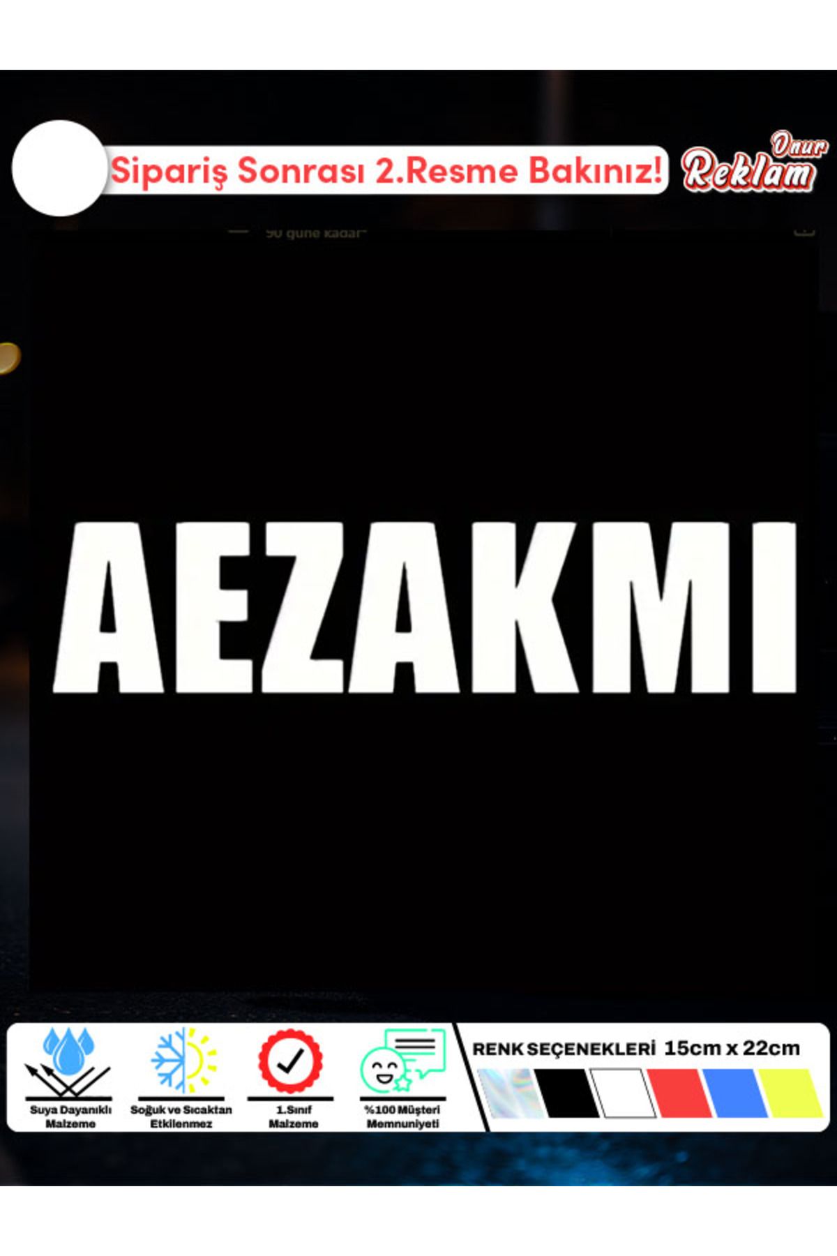 Onur Reklam AEZAKMI Araç Sticker – GTA Temalı Yazı Etiketi