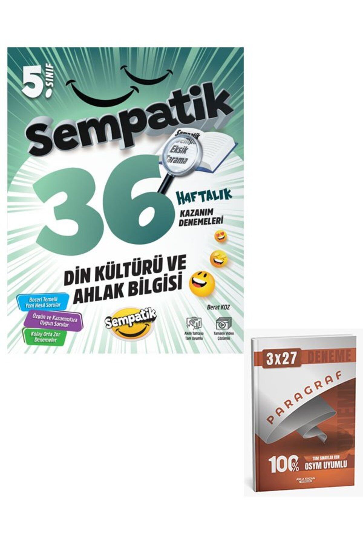 Anla Kazan Yayınları Ünlüler 2026 5.Sınıf Din Kültürü ve Ahlak Bilgisi 36 Haftalık Kazanım Denemeleri+Anla Kazan Paragra