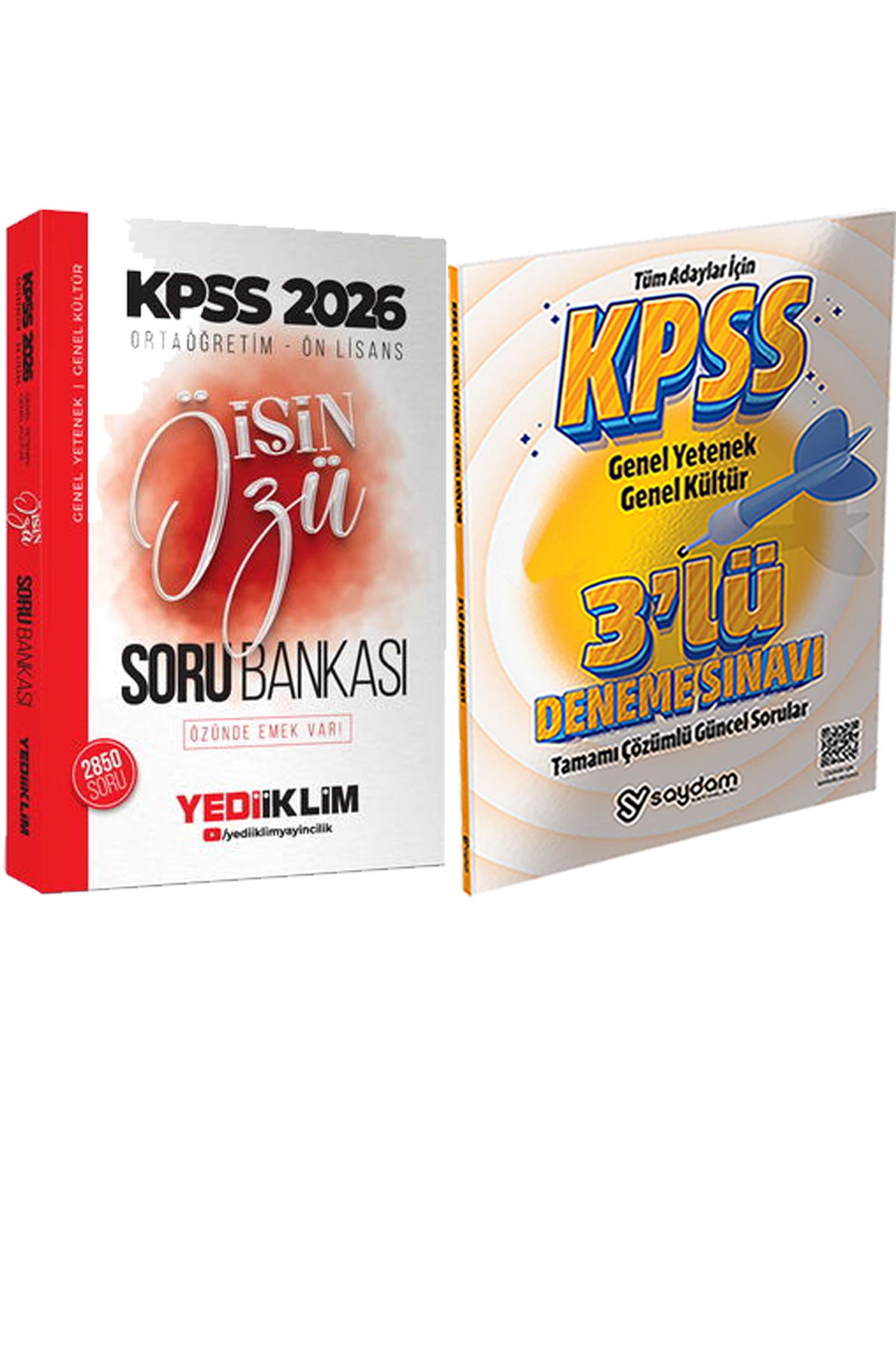 Yediiklim Yayınları 2026 Kpss Ortaöğretim-Önlisans İŞİN ÖZÜ Tek Kitap Soru Bankası(2850 soru) + 3lü Deneme Hediye