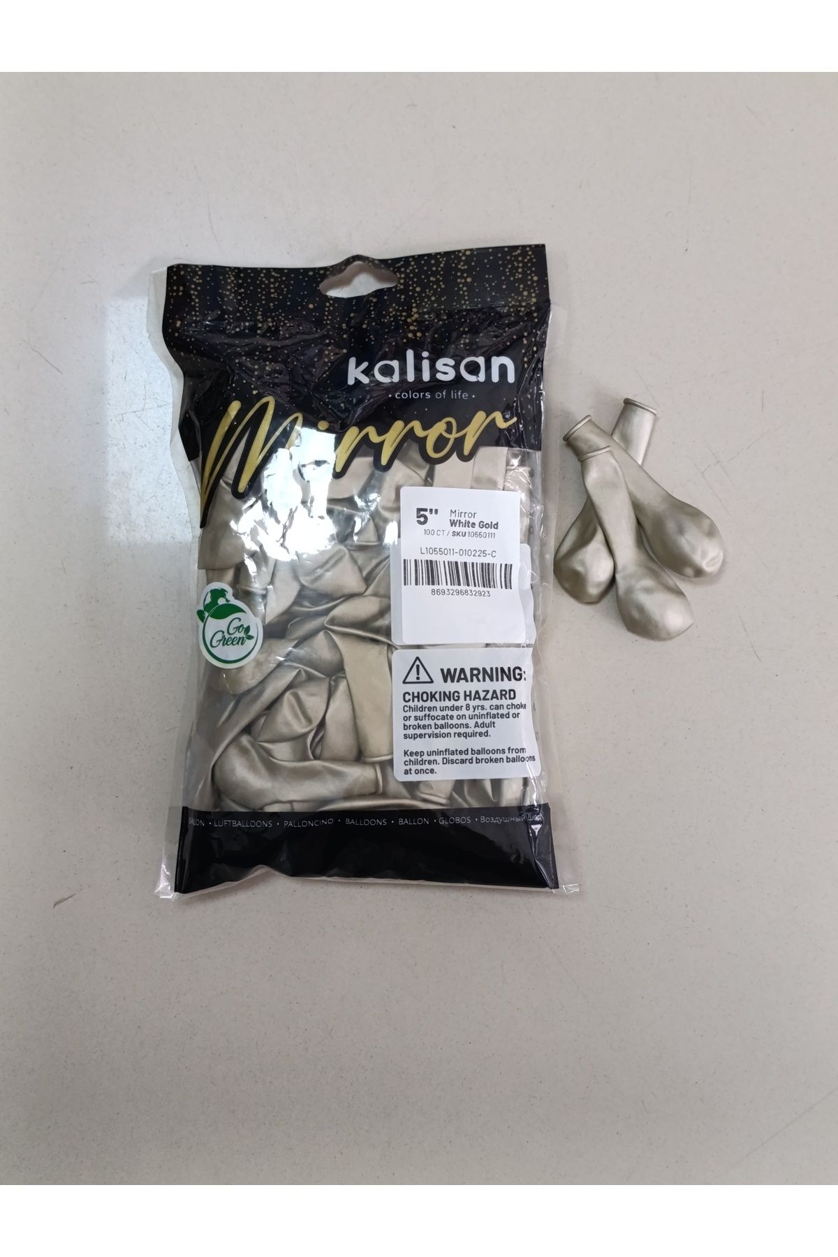 Parti Düşleri 5 İnc Krom White Gold Balon 100lü Paket
