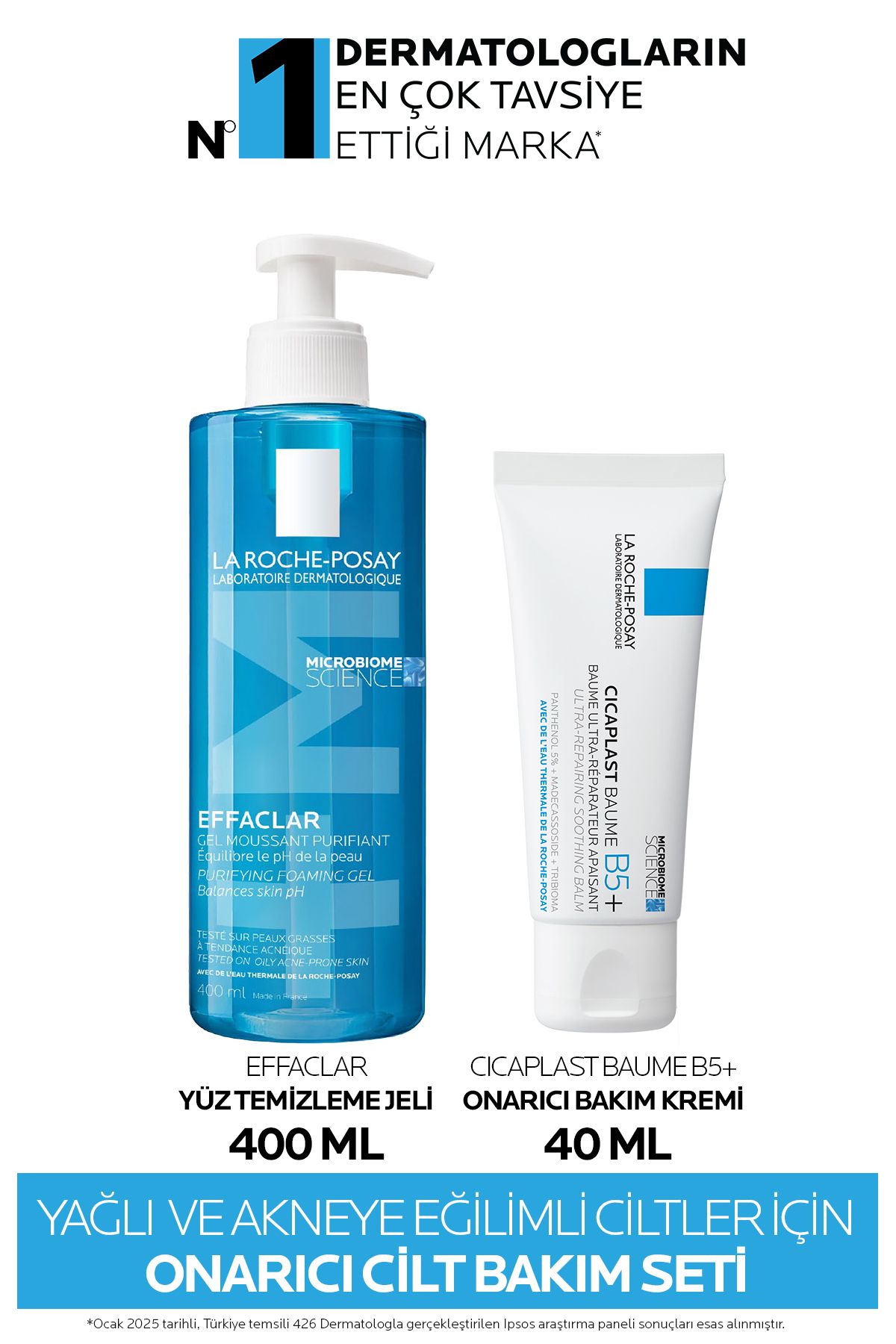 La Roche Posay Yağlı ve Akneye Eğilimli Ciltler için Onarıcı Cilt Bakım Seti