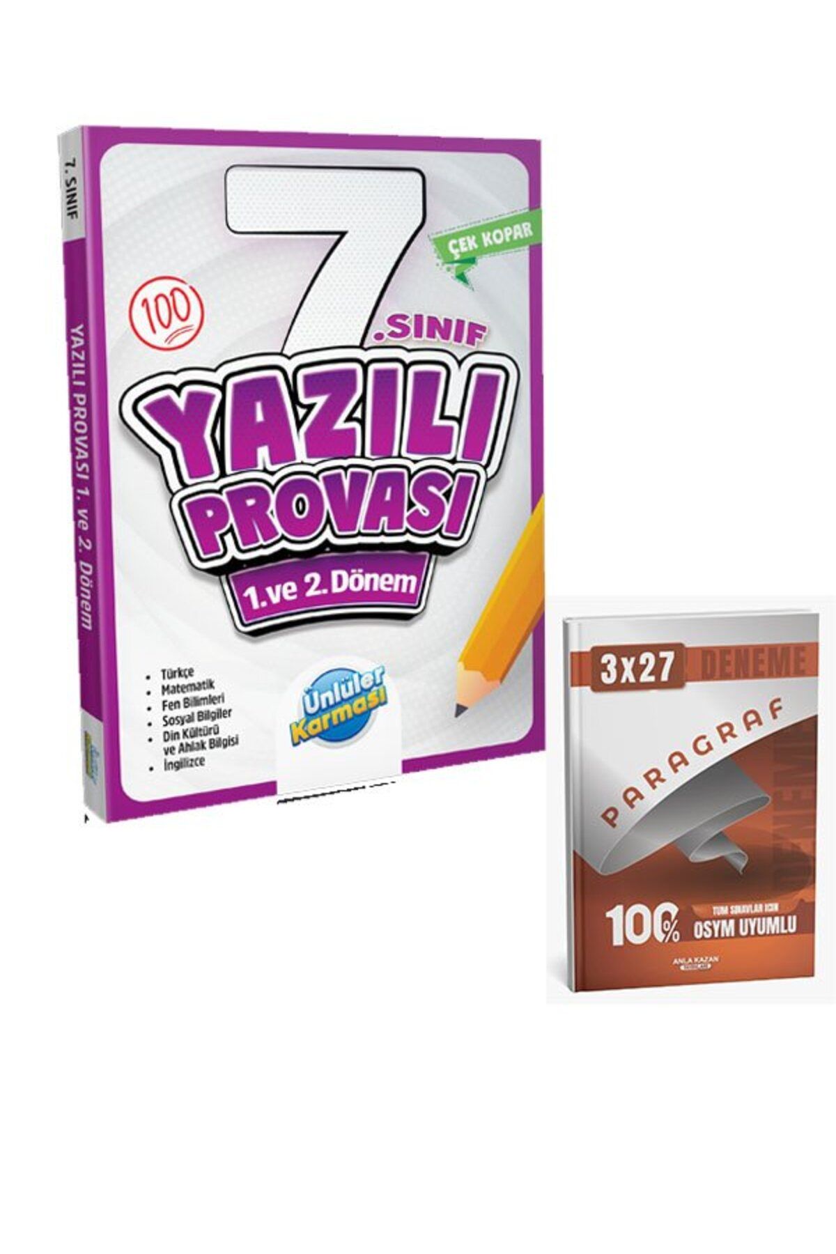 Anla Kazan Yayınları Ünlüler 2026 7.Sınıf Yazılı Provası+Anla Kazan Paragraf