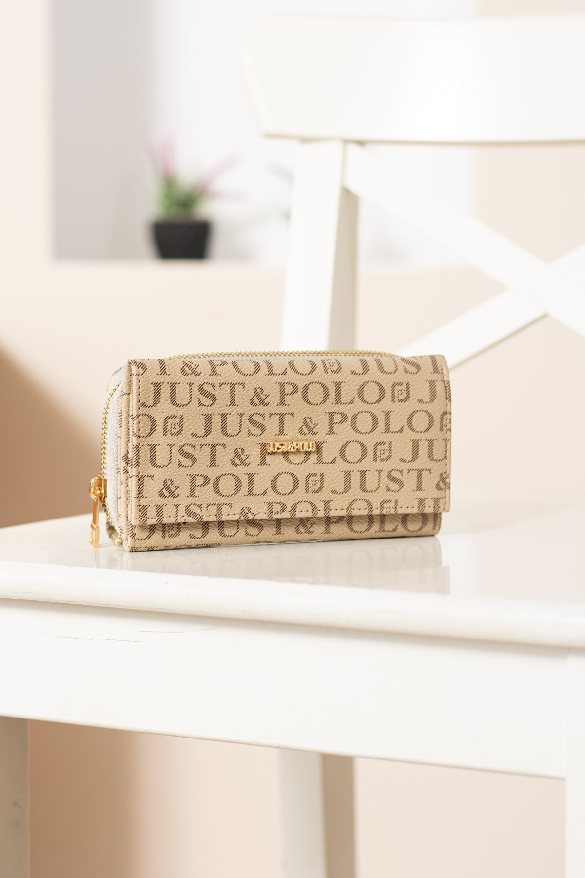 Just Polo Lena 01 Çok Gözlü Kadın Cüzdan (Ebat : En 10 cm x Boy 17 cm)