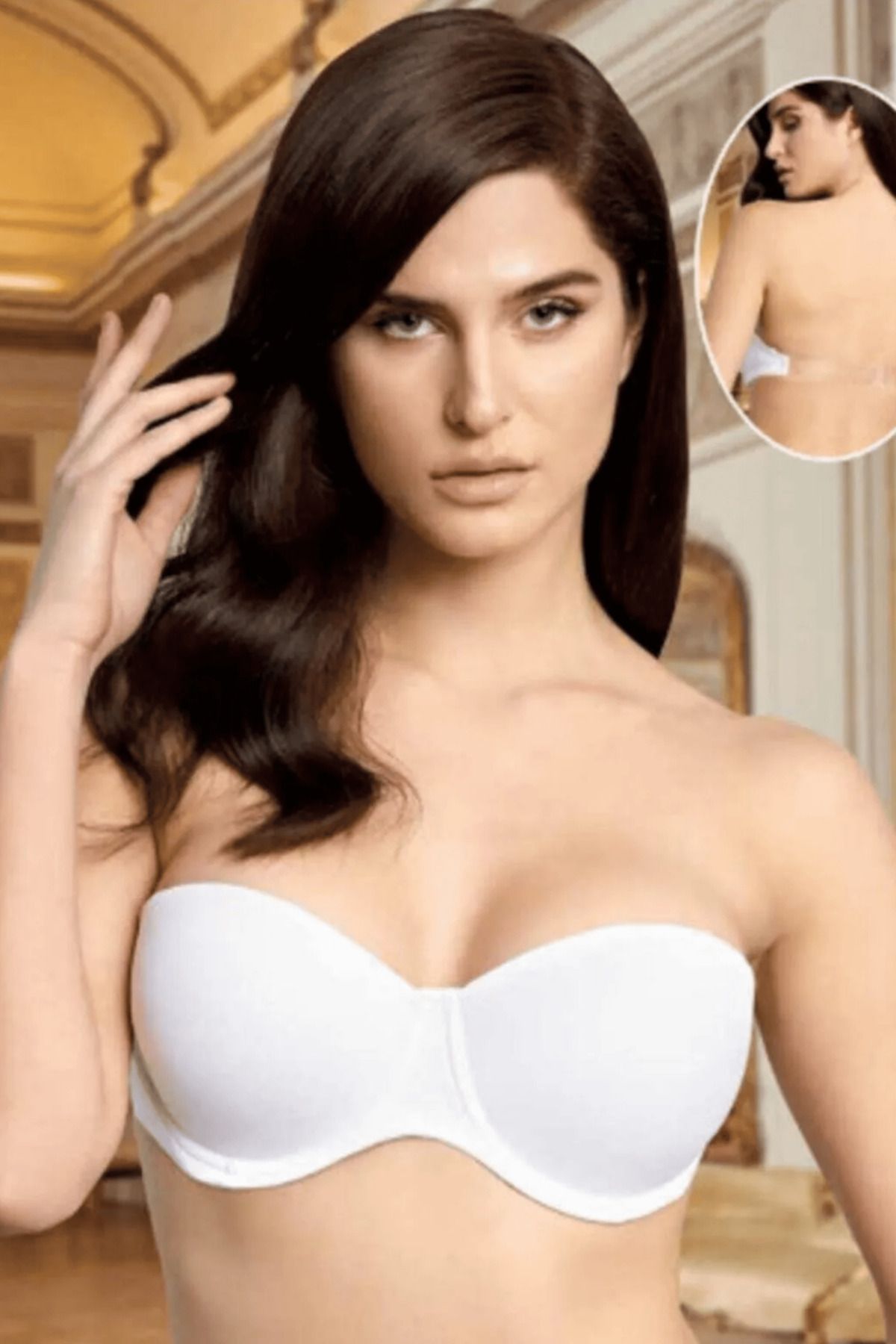 Mollycrush Kadın Desteksiz Sırtı Şeffaf Sütyen 1502