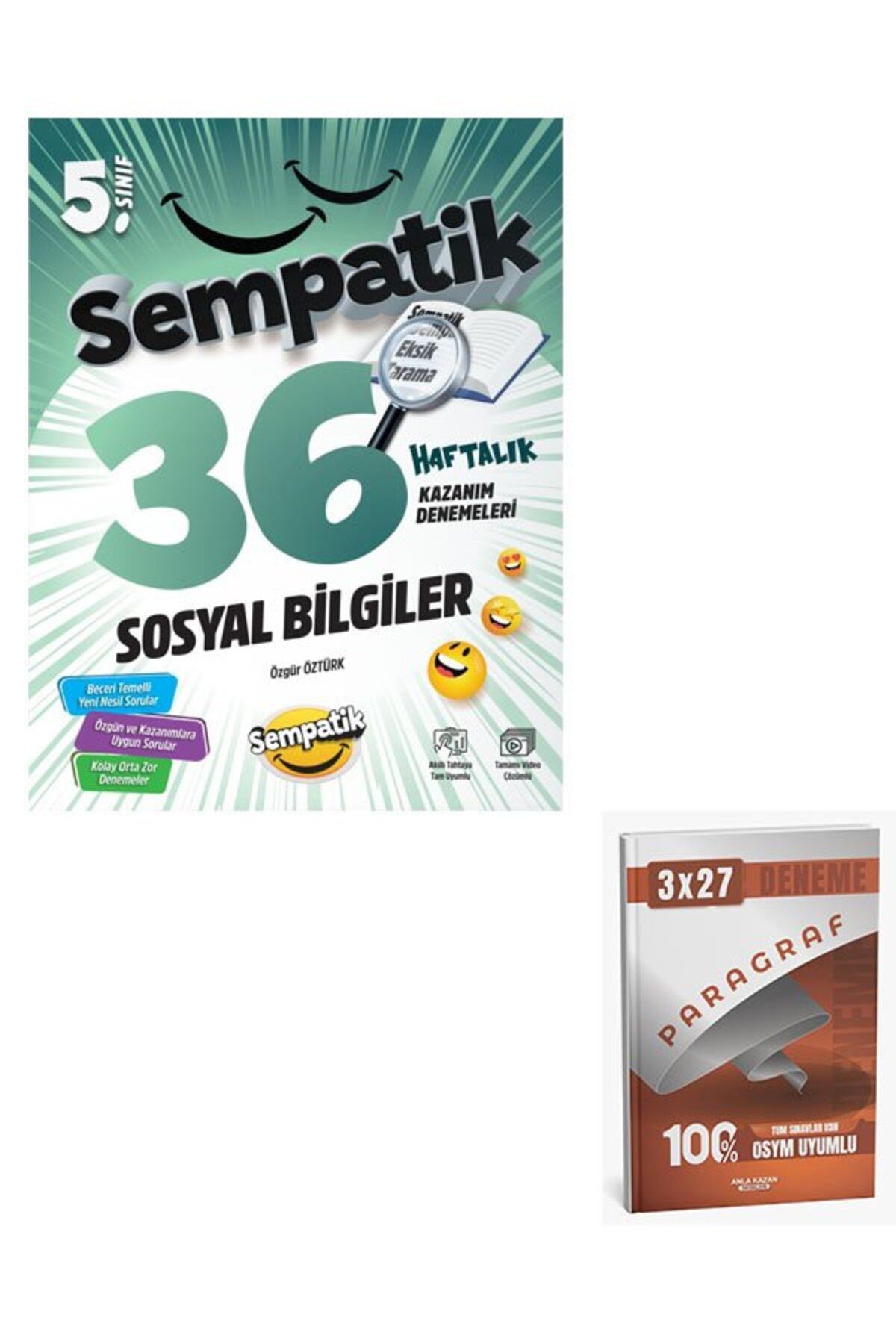 Anla Kazan Yayınları Ünlüler 2026 5.Sınıf Sosyal Bilgiler 36 Haftalık Kazanım Denemeleri+Anla Kazan Paragraf