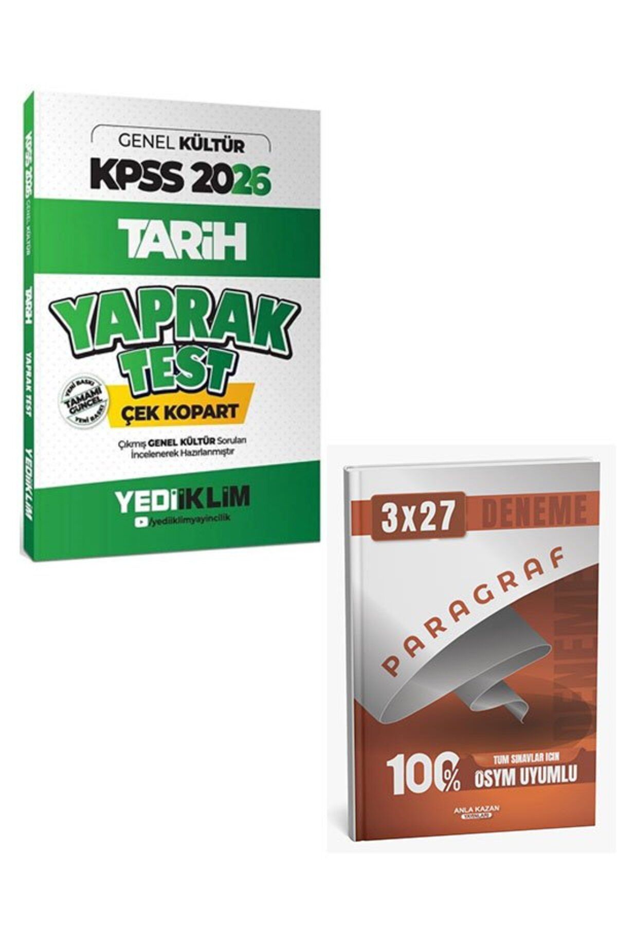 Anla Kazan Yayınları Yediiklim 2026 KPSS Tarih Yaprak Test+Anla Kazan Paragraf