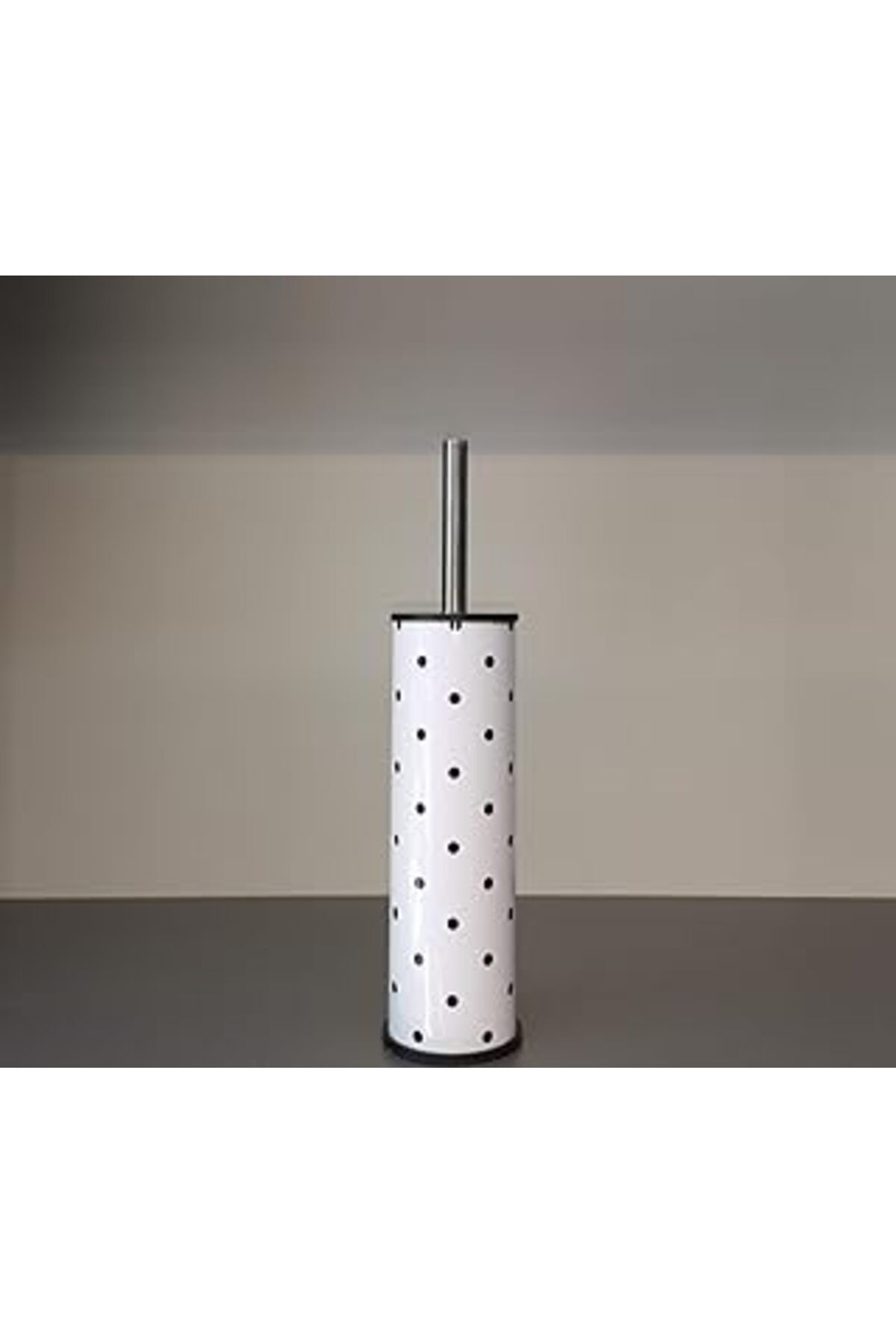 NETWORK ART Noksi Klozet Fırçası Beyaz Puantiye Desenli (Nv2001R)