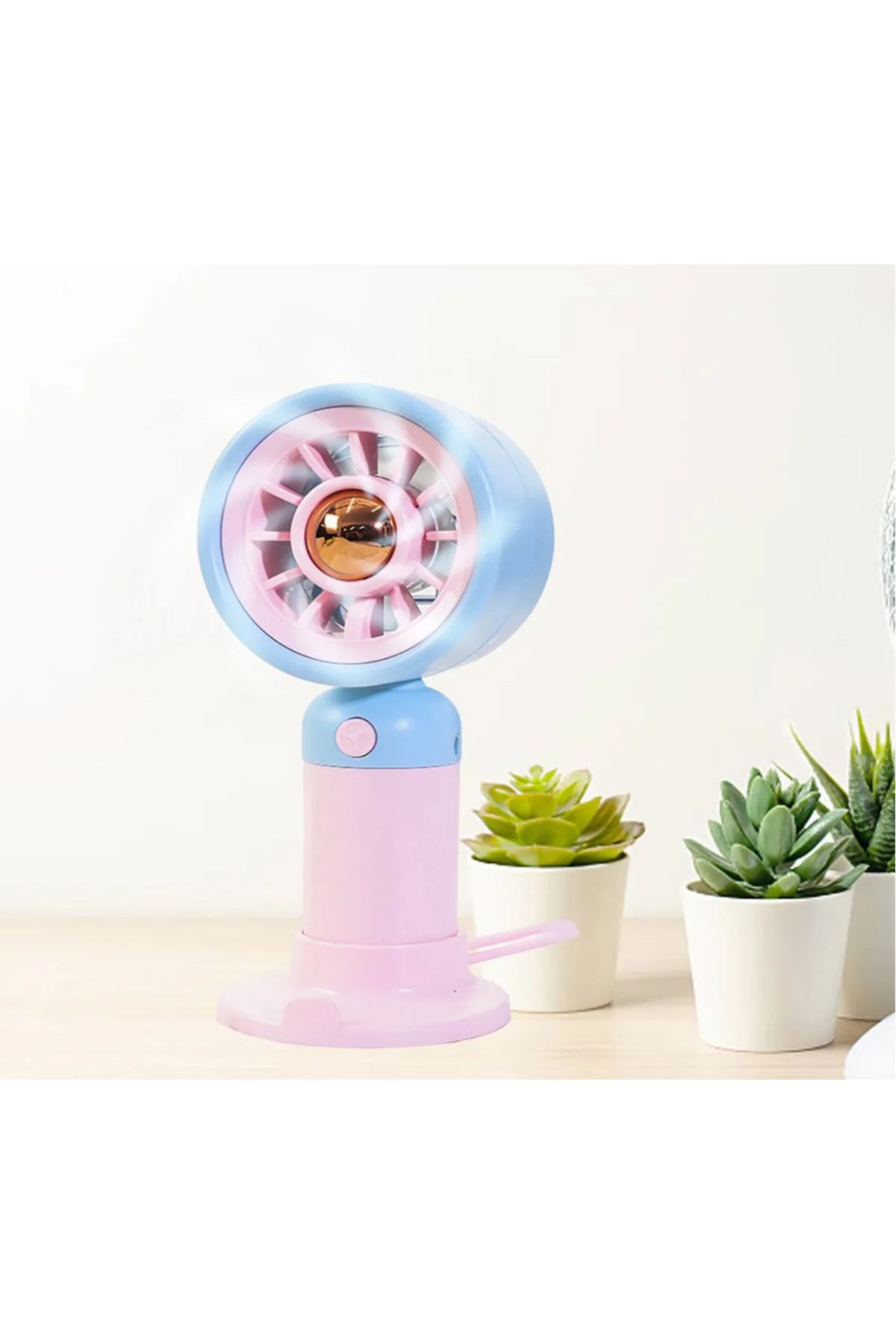 Store Şarjlı Mini Fan Taşınabilir USB Masa ve El Vantilatörü Kompakt Soğutucu