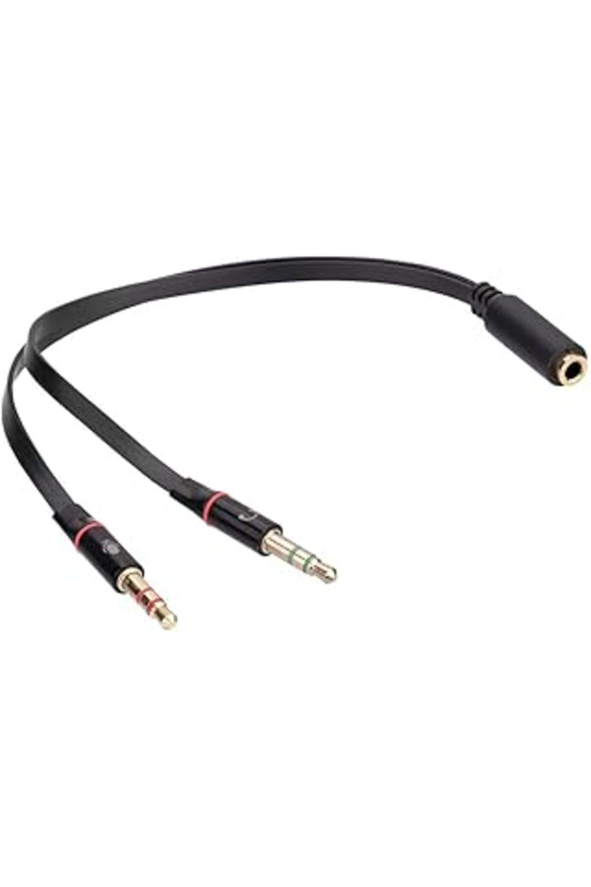 Mu Art Ahşap Hy-X78 Siyah 3.5Mm To Audio + Mic 0.15M Kulaklık Çevirici
