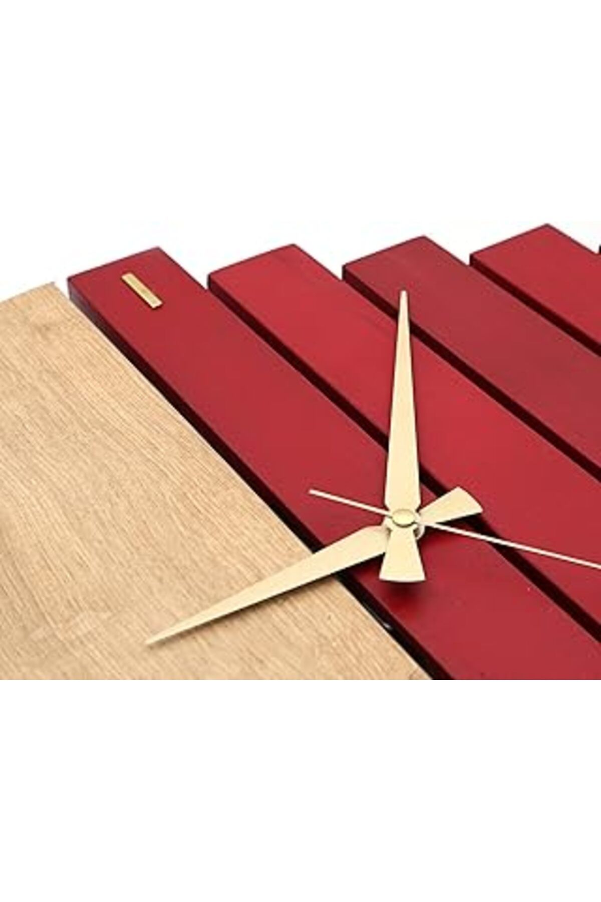 Qedii Yedi Wooden Sections Ahşap Modern El Yapımı Duvar Saati 5027_Purpurot