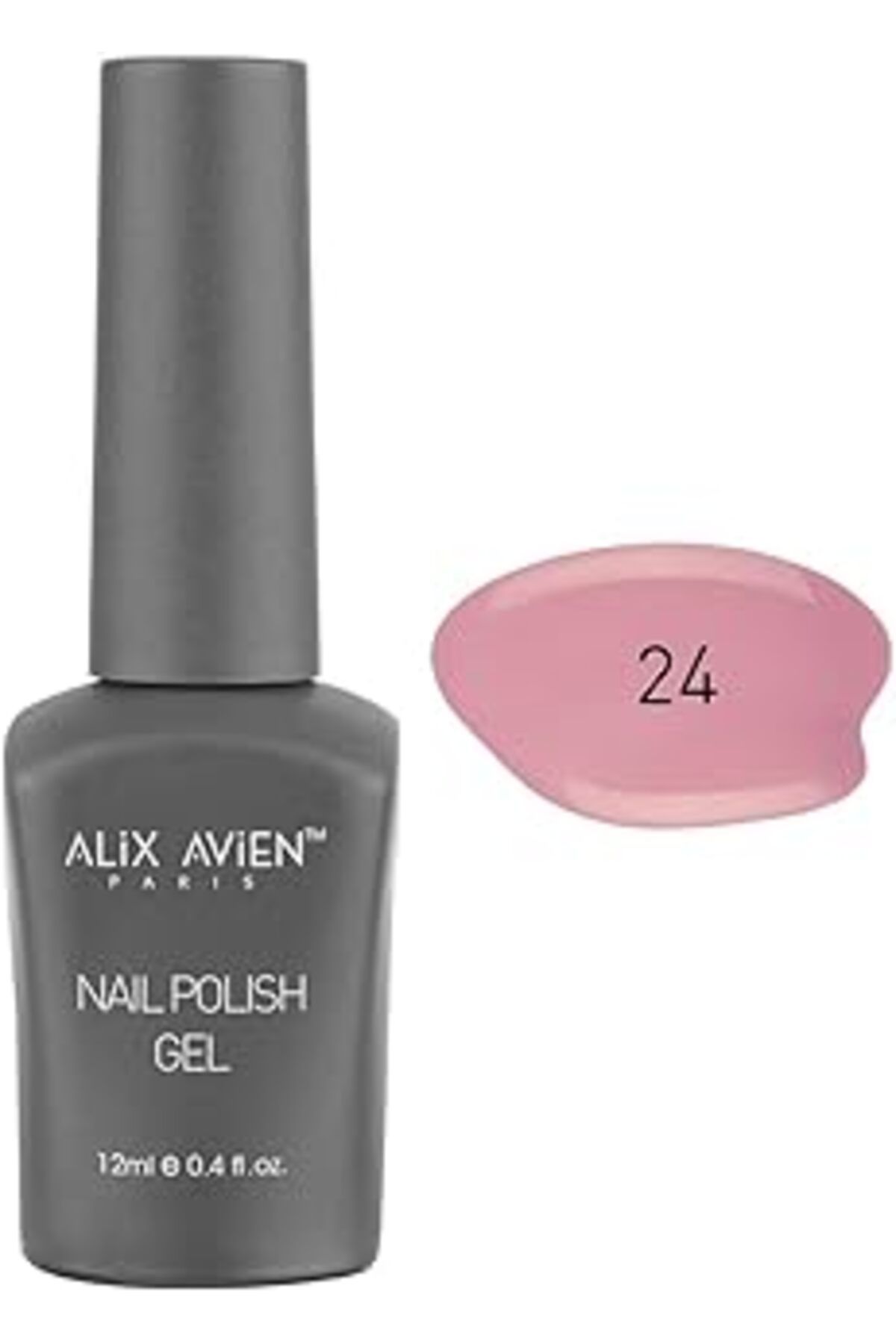 Qedii Alix Avien Uv Kalıcı Gül Kurusu Jel Oje 24 - Gel Polish- 12 Ml