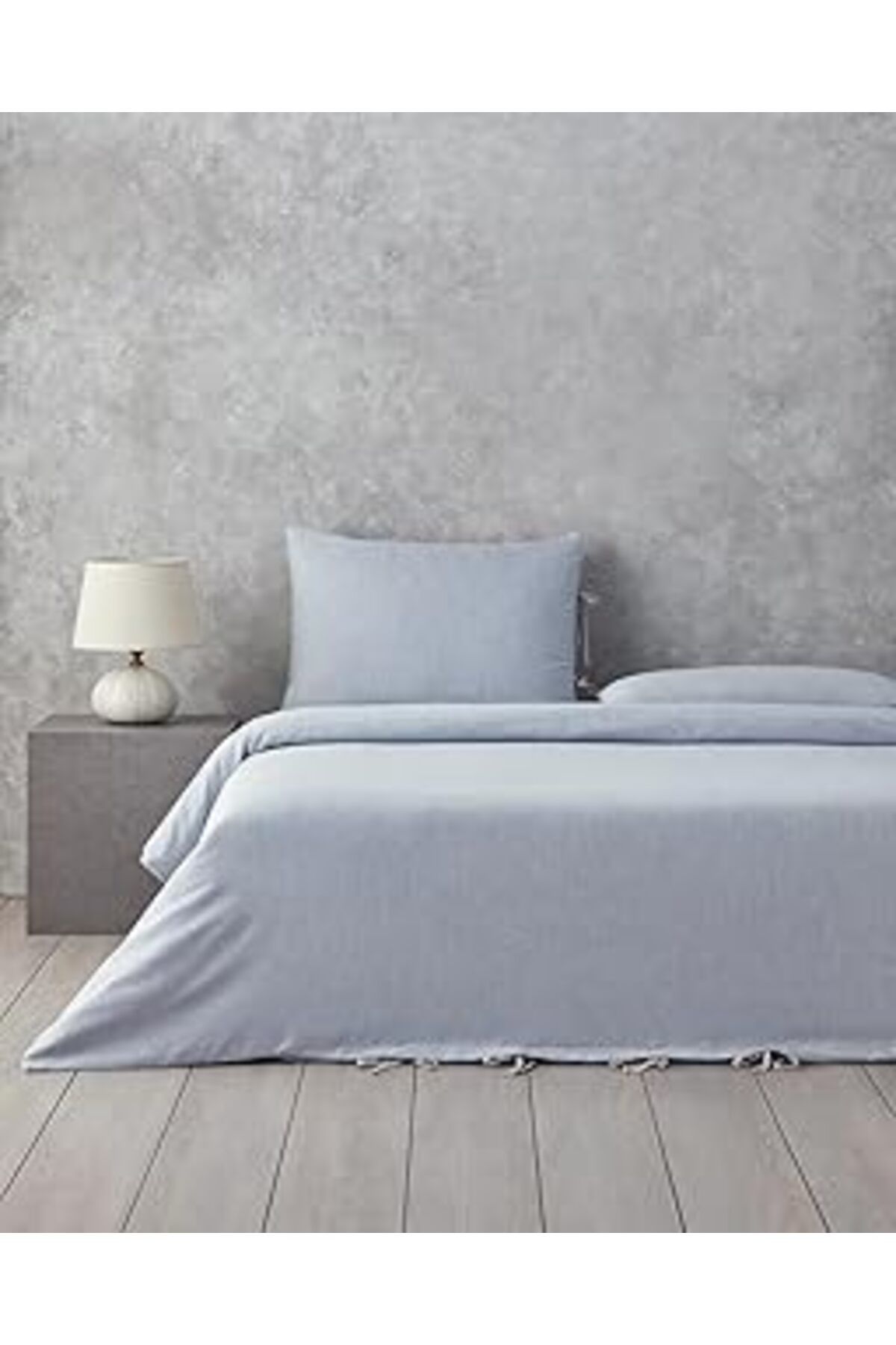 ASİTAN English Home Comfy Plain Çift Kişilik Nevresim Takımı Mavi - Bej