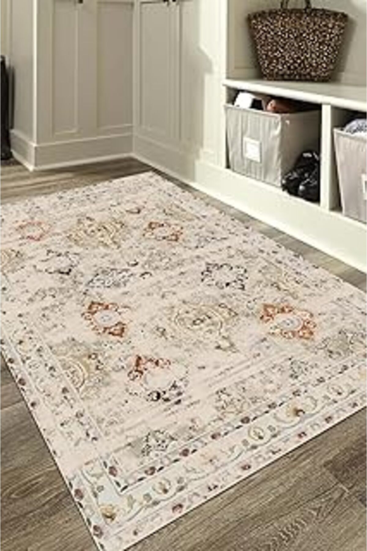 ASİTAN Depoba Jety Kadife Vintage Kaymaz Pamuk Tabanlı Yıkanabilir Antibakteriyel Salon Halısı 200X300