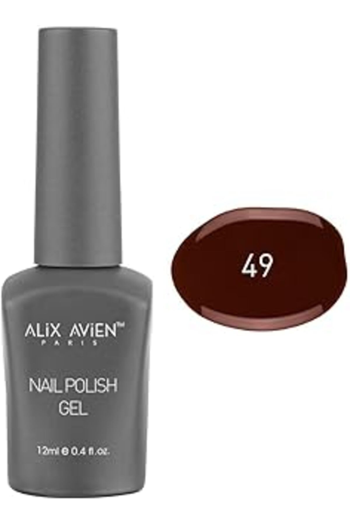 Qedii Alix Avien Uv Kalıcı Çikolata Kahverengi Jel Oje 49 - Gel Polish - 12 Ml