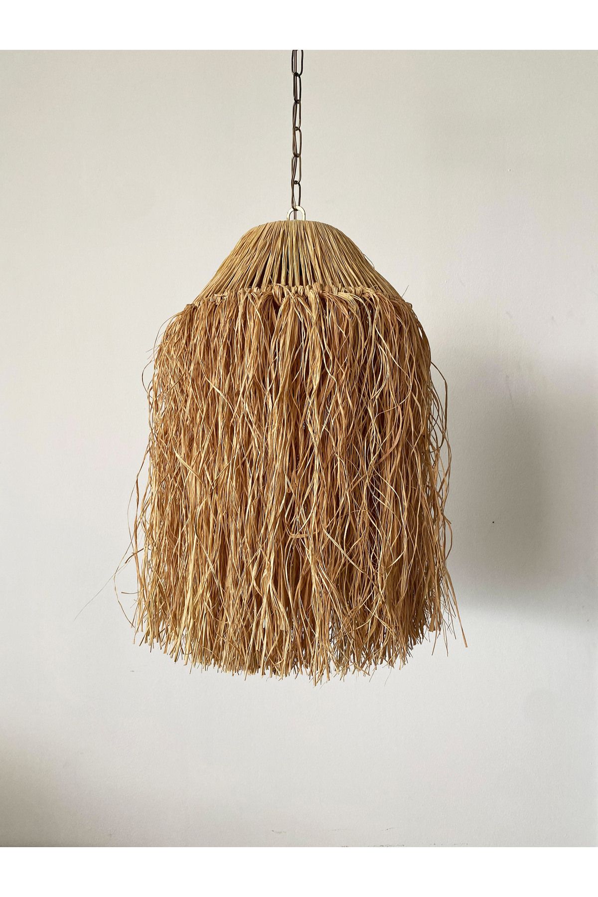 Turkish Belkıs Rattan Rattan Bambu Rafya Hasır Makrome Sarkıt Avize 40x60 cm