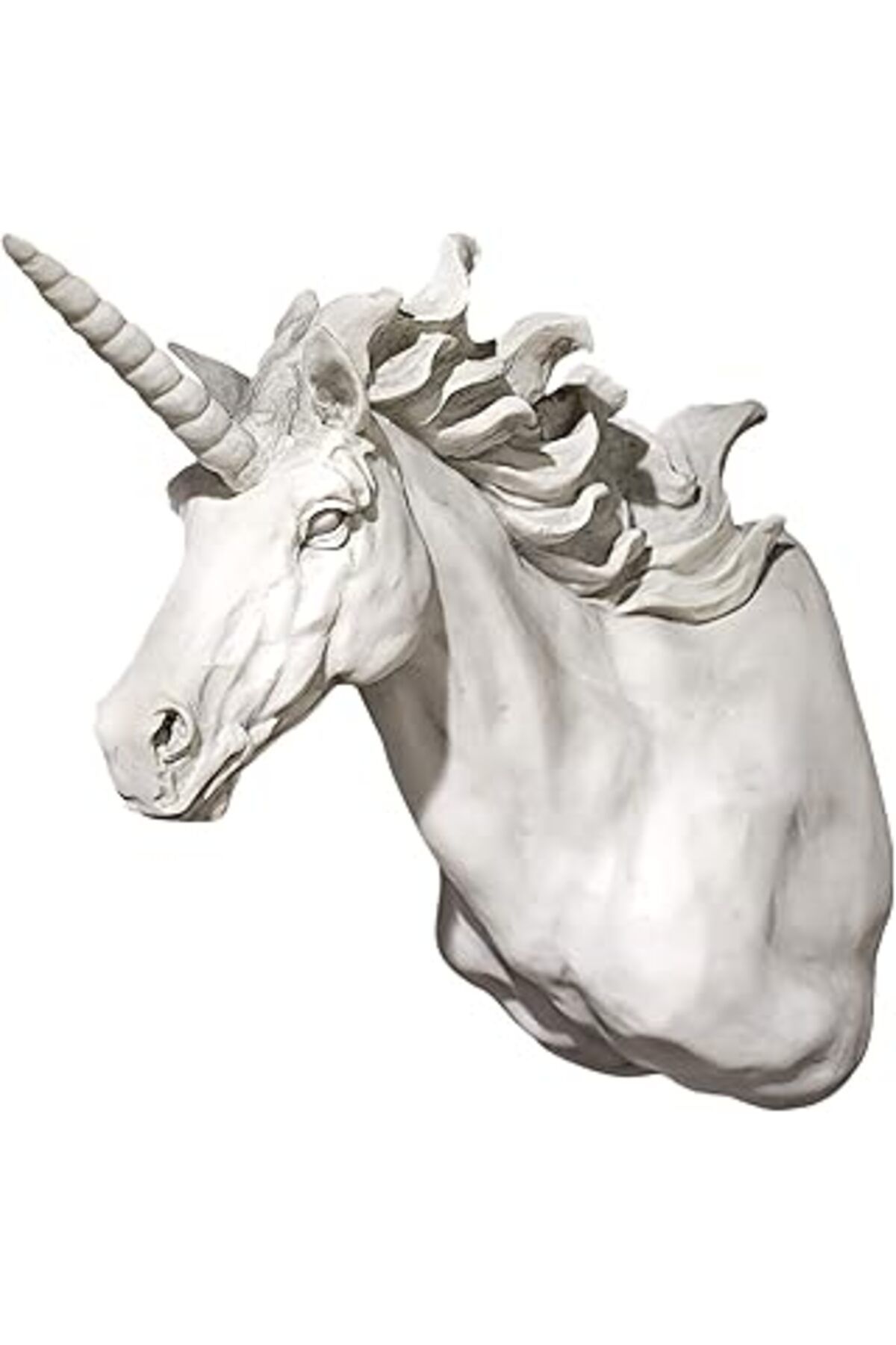ASİTAN Design Toscano Duvar Kadehi Heykeli Tek Boynuzlu At Boynuzu, Ölçüler: 14 X 25,5 X 33 Cm 1,25 Kg