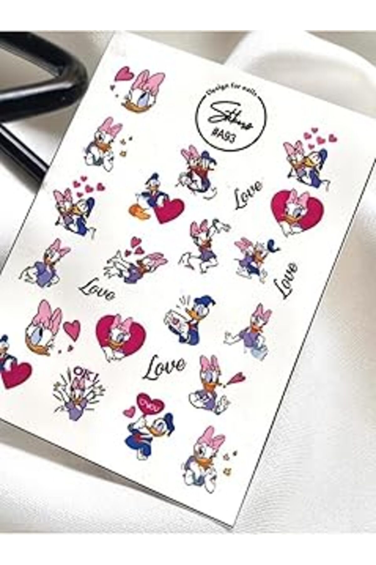 Qedii Ordek Desenli Tırnak Dövmesi Tırnak Tattoo Nail Art Tırnak Sticker Scanm302