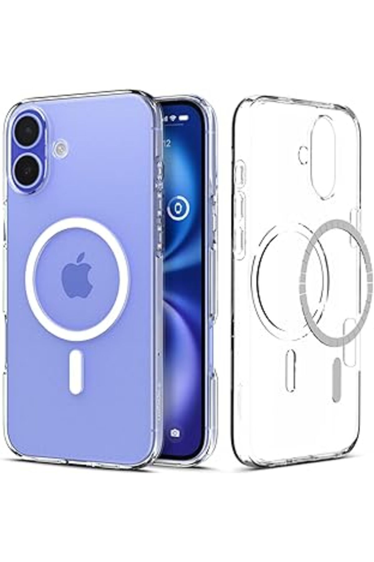 Mu Art Ahşap Iphone 16 Plus Kılıf Liquid Crystal Magfit Magsafe Özellikli Crystal Clear - Acs08388