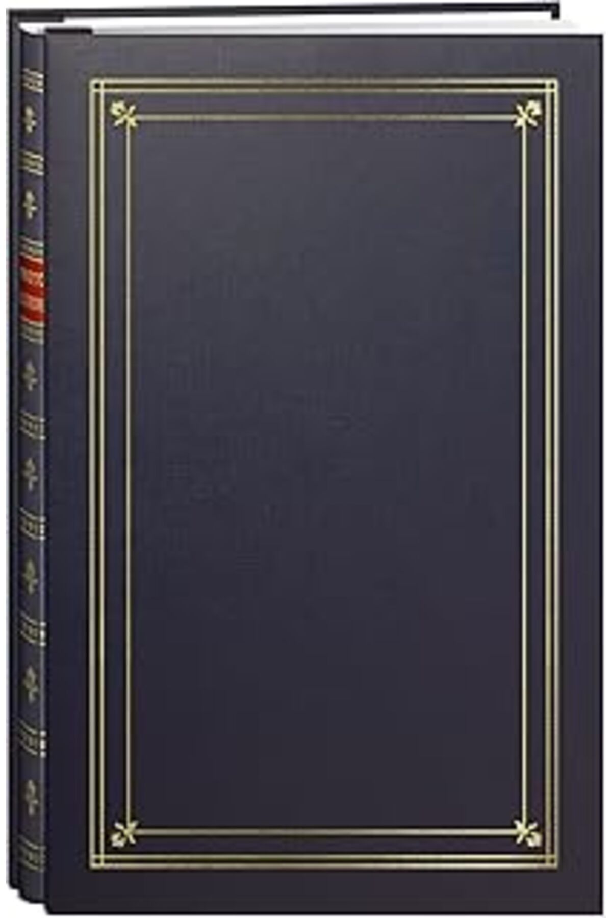 Mu Art Ahşap Photo 200-Pocket Post Bound Bay Mavi Suni Deri Fotoğraf Albümü Altın Vurgulu 4 X 15 Cm Baskılar