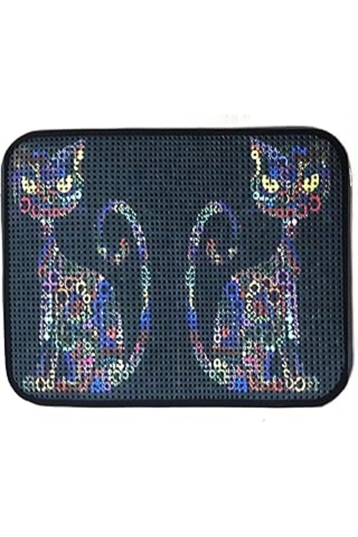 NETWORK ART Miapet Elekli Desenli Kedi Tuvalet Önü Paspası 60 X 45 Cm Yan Kediler