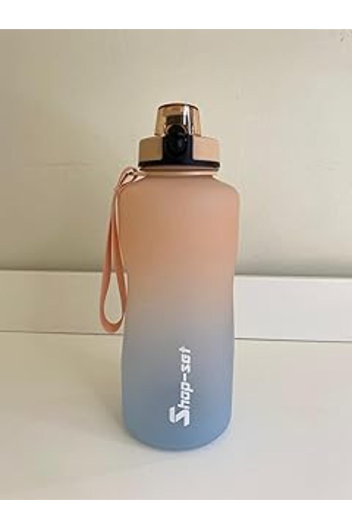 NETWORK ART Shop-set 2000 ml Tritan Motivasyonlu Su Matarası Süzgeçli (SOMON - AÇİK MAVİ)