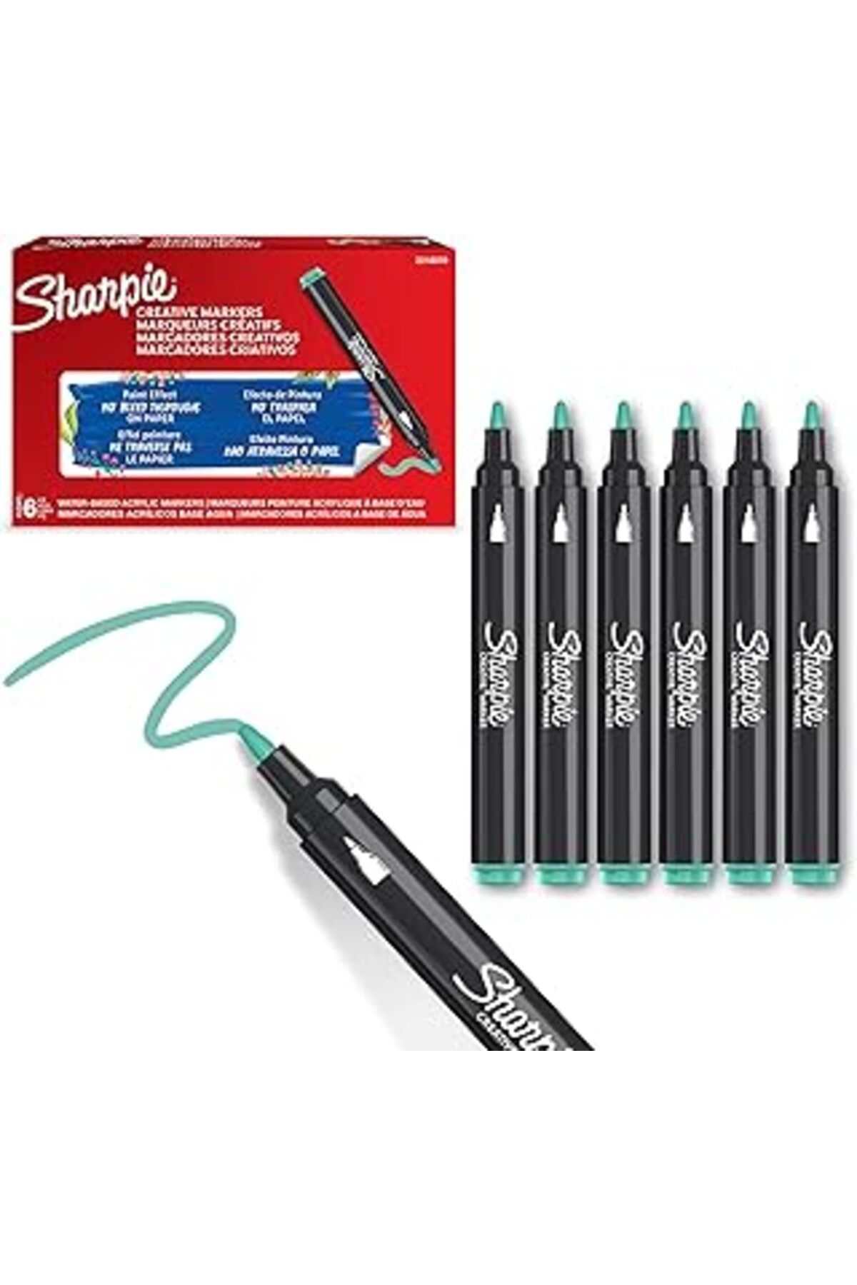 ASİTAN Sharpie Akrilik Markör, Yuvarlak Uç, Göl Yeşili