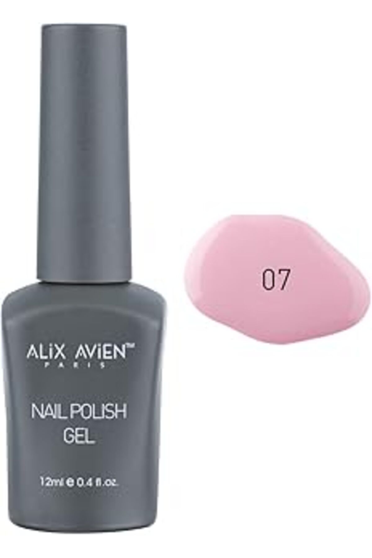 Qedii Alix Avien Uv Kalıcı Şeker Pembe Jel Oje 07 - Gel Polish - 12 Ml