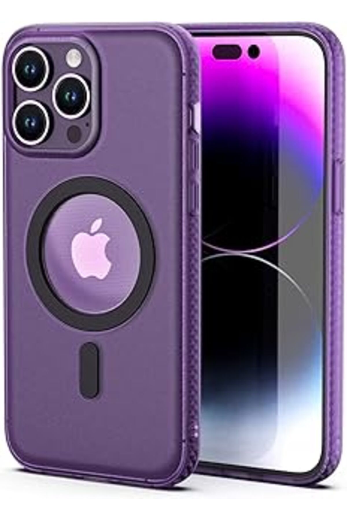 NETWORK ART Minesk Iphone 14 Pro Max Sapphire Serisi Magsafe Ile Uyumlu Arkası Mat Sert Polikarbonat Kenarları