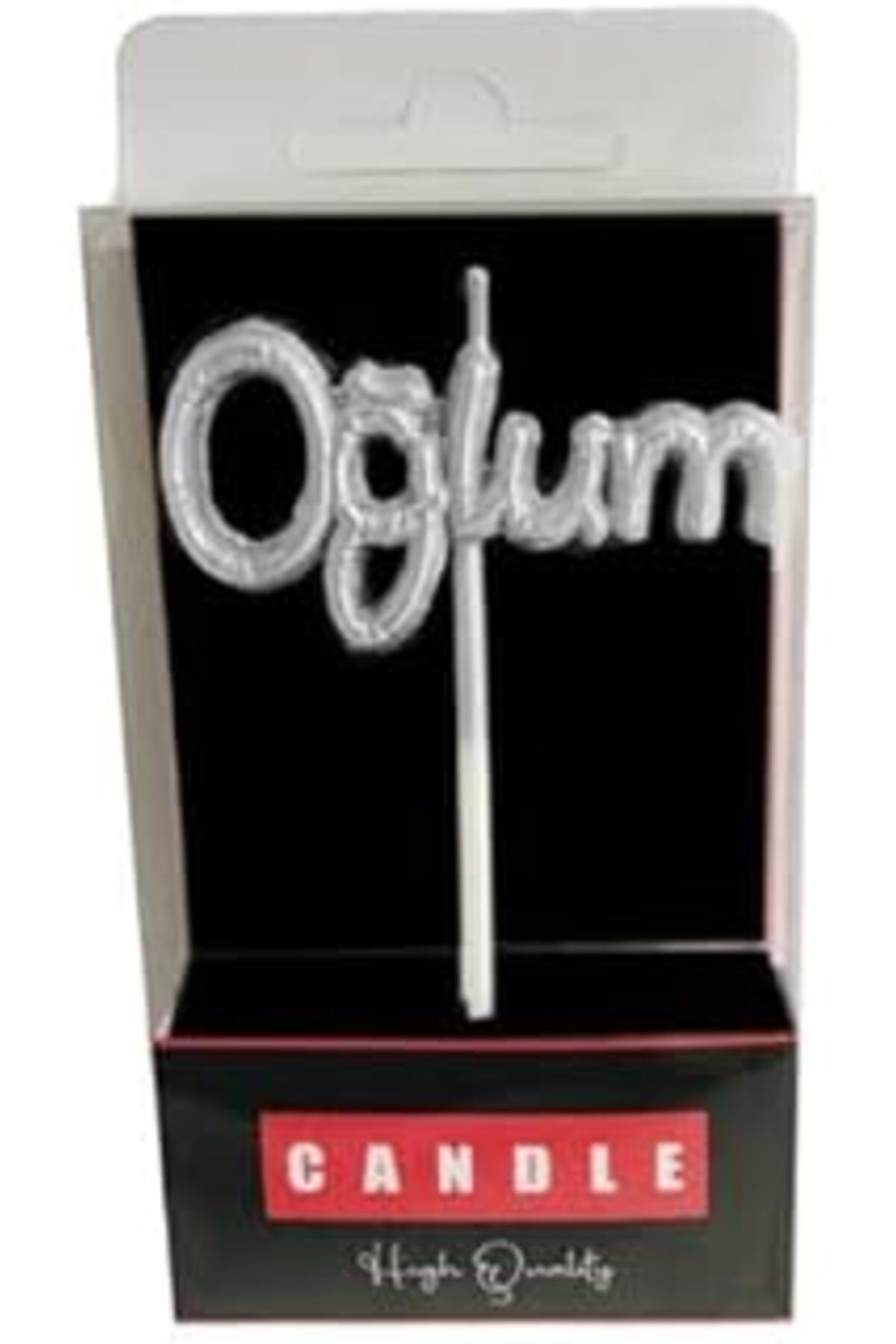 Qedii Benim Marifetlerim - Oğlum Gümüş Pasta Mumu