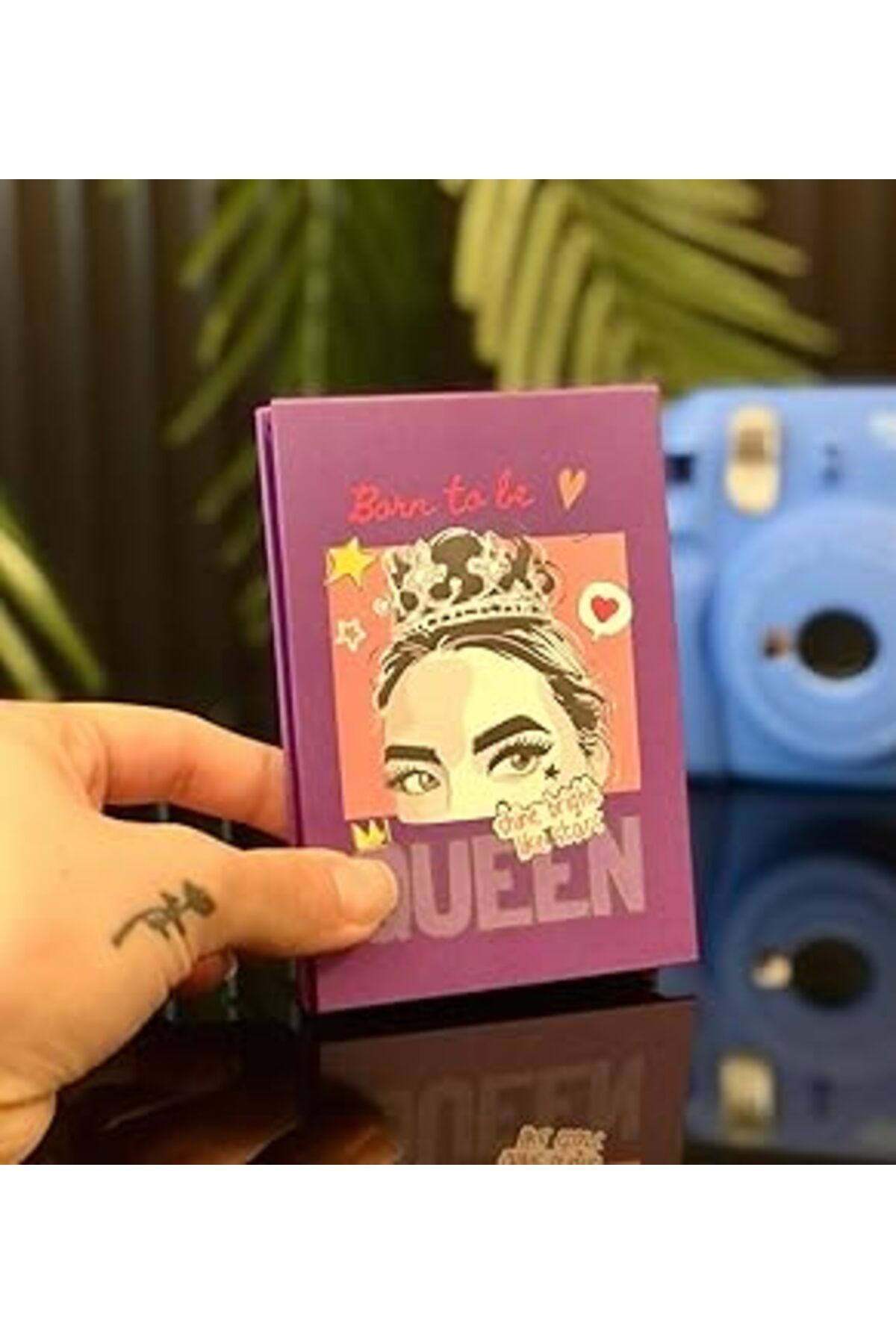 Mu Art Ahşap Giftmoda Pink Queen Tasarımlı Mini Albüm