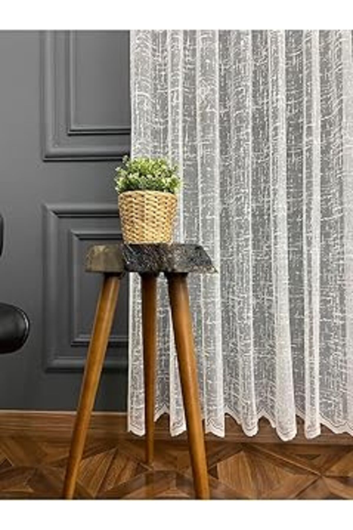 ASİTAN Taç Sık Pile Tül Perde Tek Kanat, 50391Sik, 130 X 270