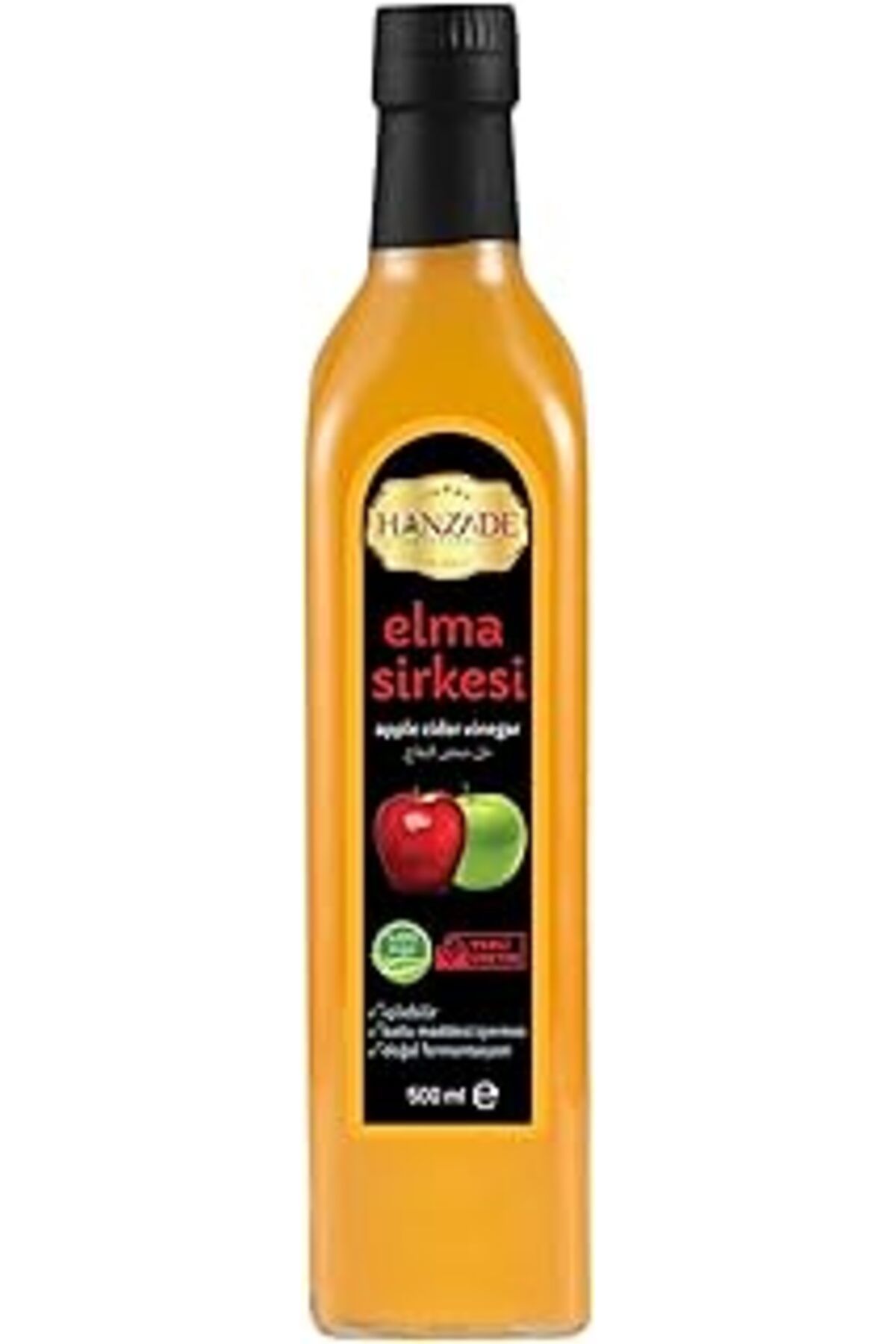 ASİTAN Bitkisel Sirkesi 500 Ml Doğal Fermantasyon İçilebilir Katkısız Cam Şişe