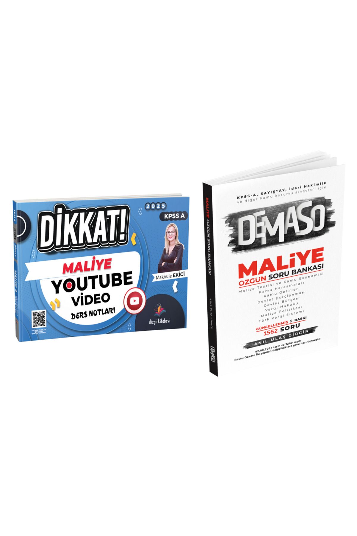 Dizgi Kitap 2025 KPSS A Dikkat Maliye Video Ders Notları ve Demaso Maliye Özgün Soru Bankası Seti