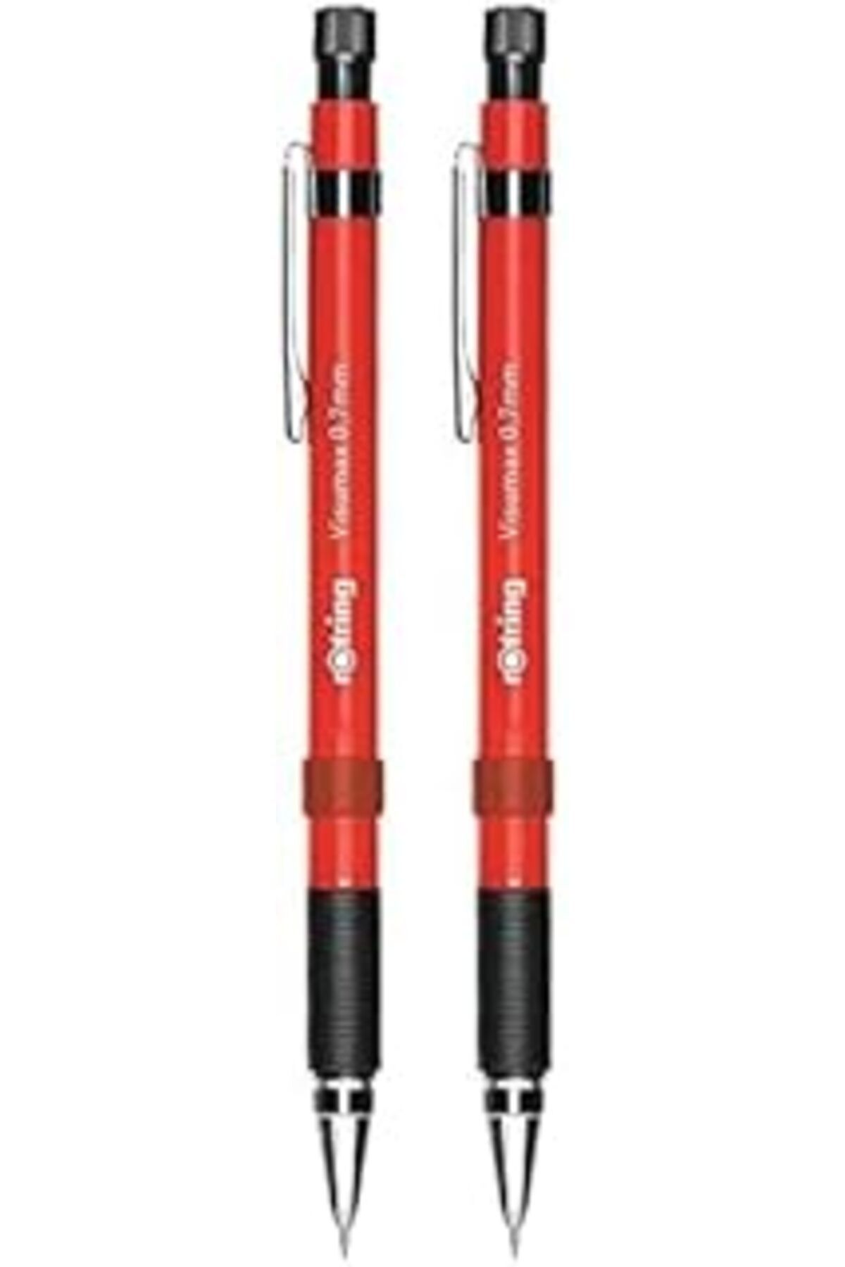 Qedii Rotring Visumax Versatil, Uçlu Kalem 0.7 Mm, Kırmızı 2Li Paket