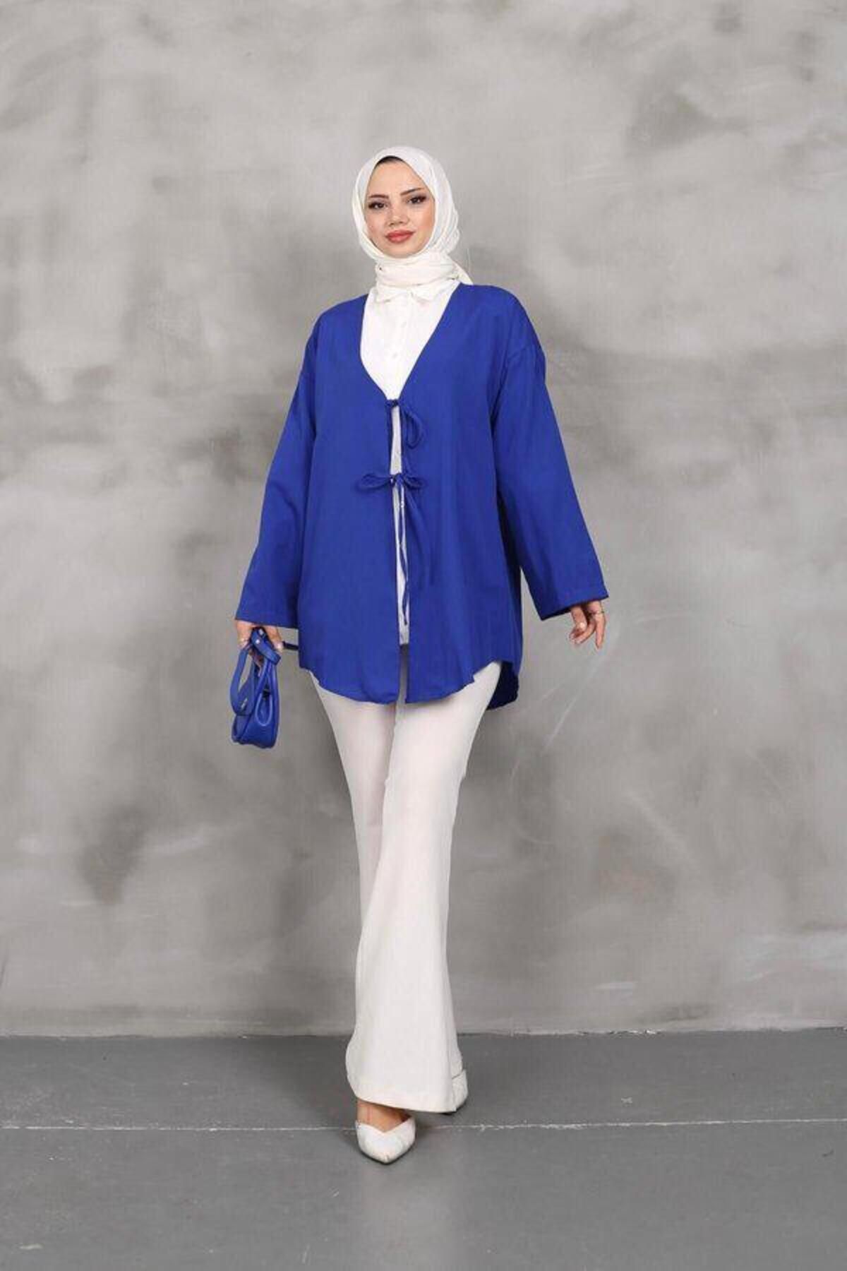 Rema önü bağlamalı kimono