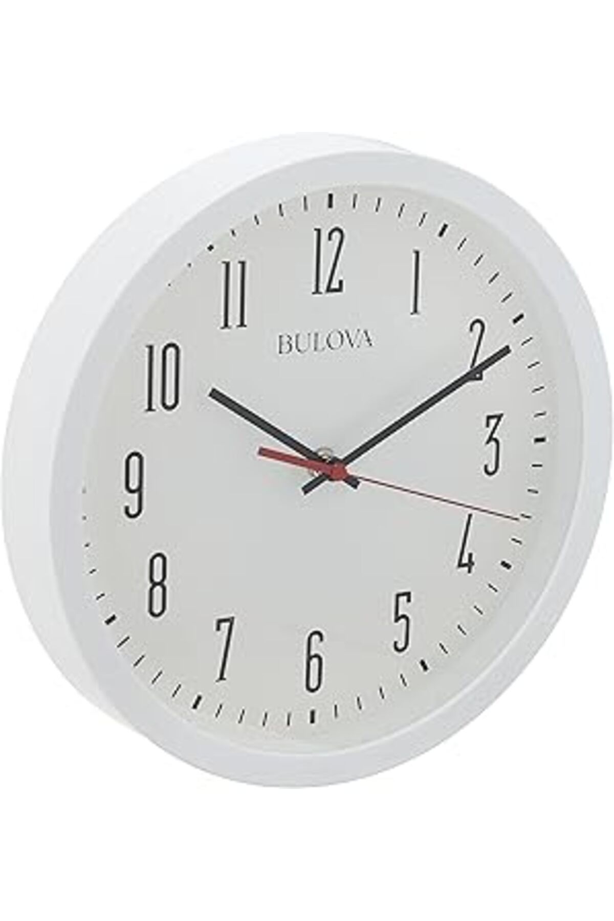 ASİTAN Bulova Cubicle Duvar Saati, 26 Cm, Beyaz