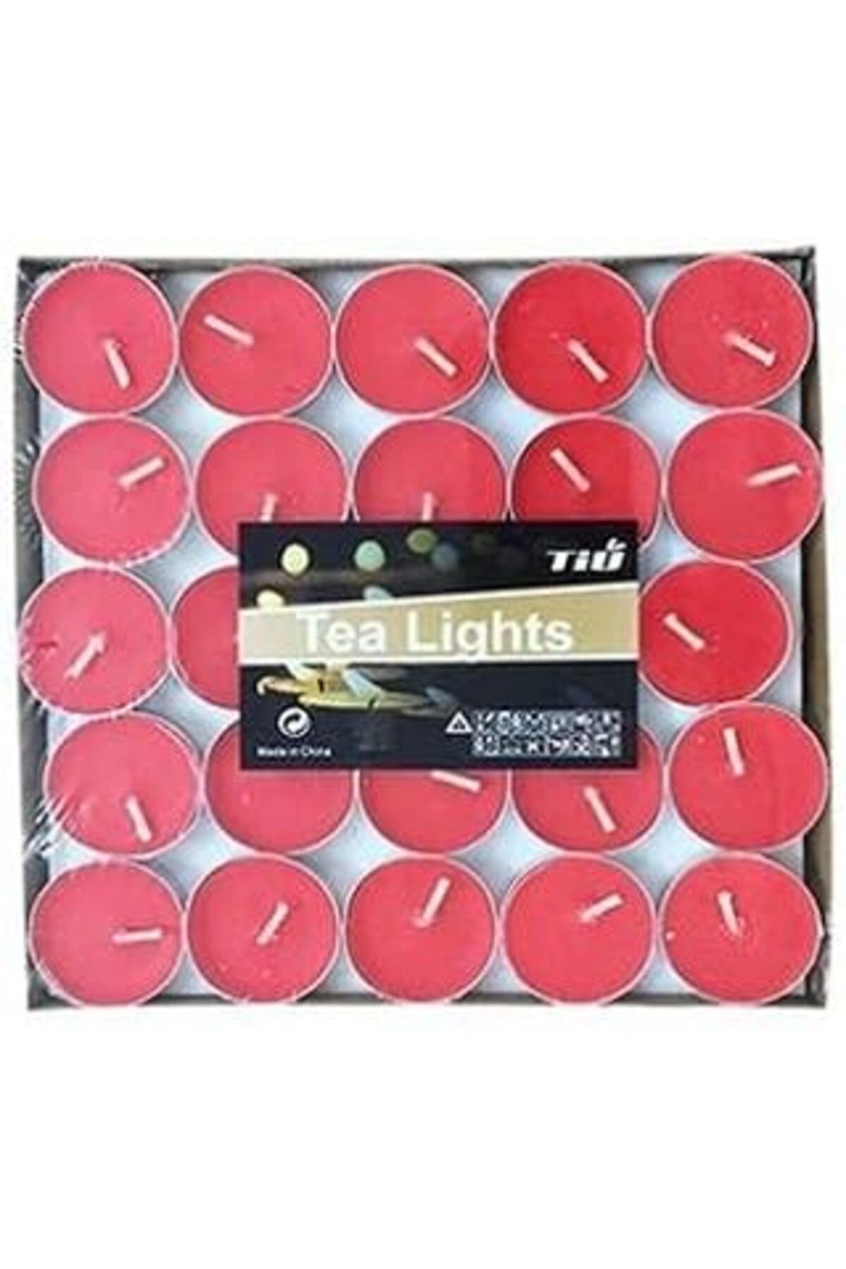 ASİTAN Benim Marifetlerim - Tealight Kırmızı Yuvarlak Mum 50 Adet