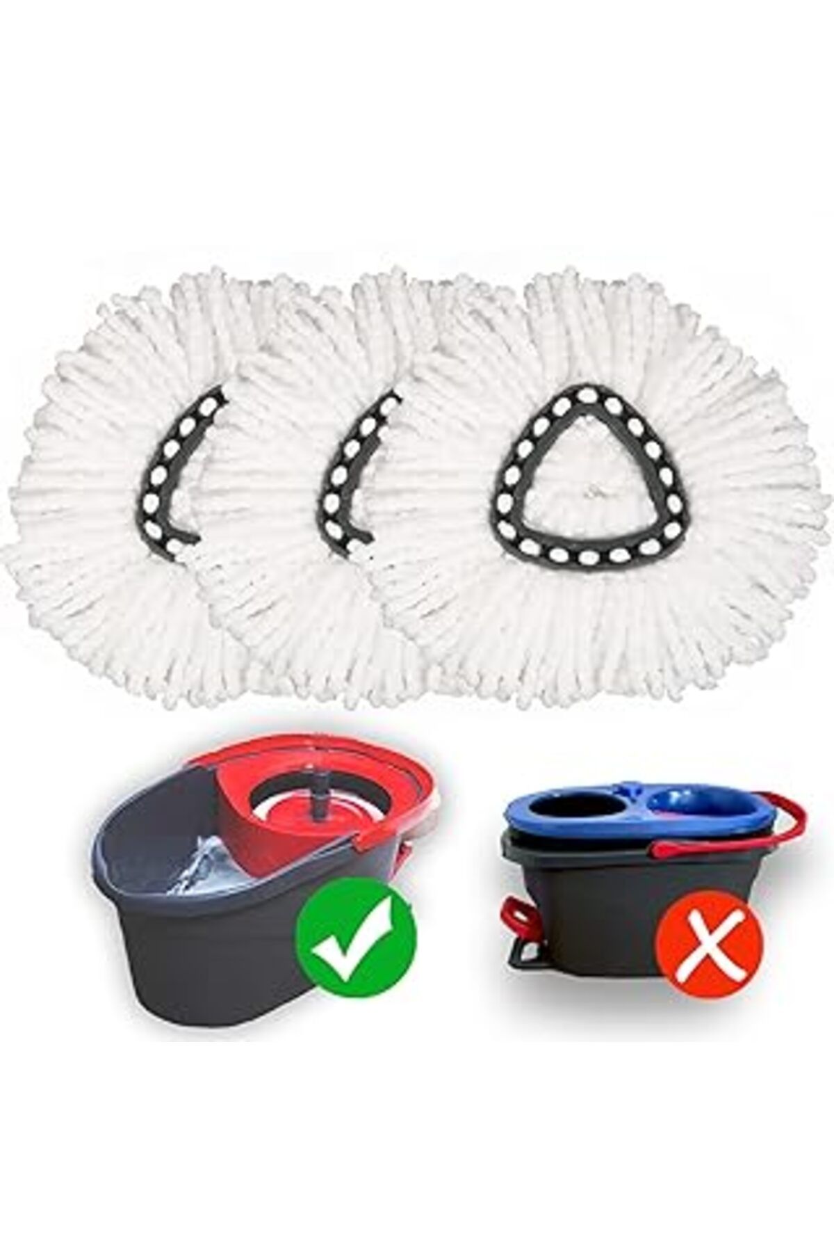 ASİTAN Homsis Paspas Değiştirme Başlığı O Cedar Easywring Spin Paspas Ile Uyumlu Paspas Yedekleri - Mikro