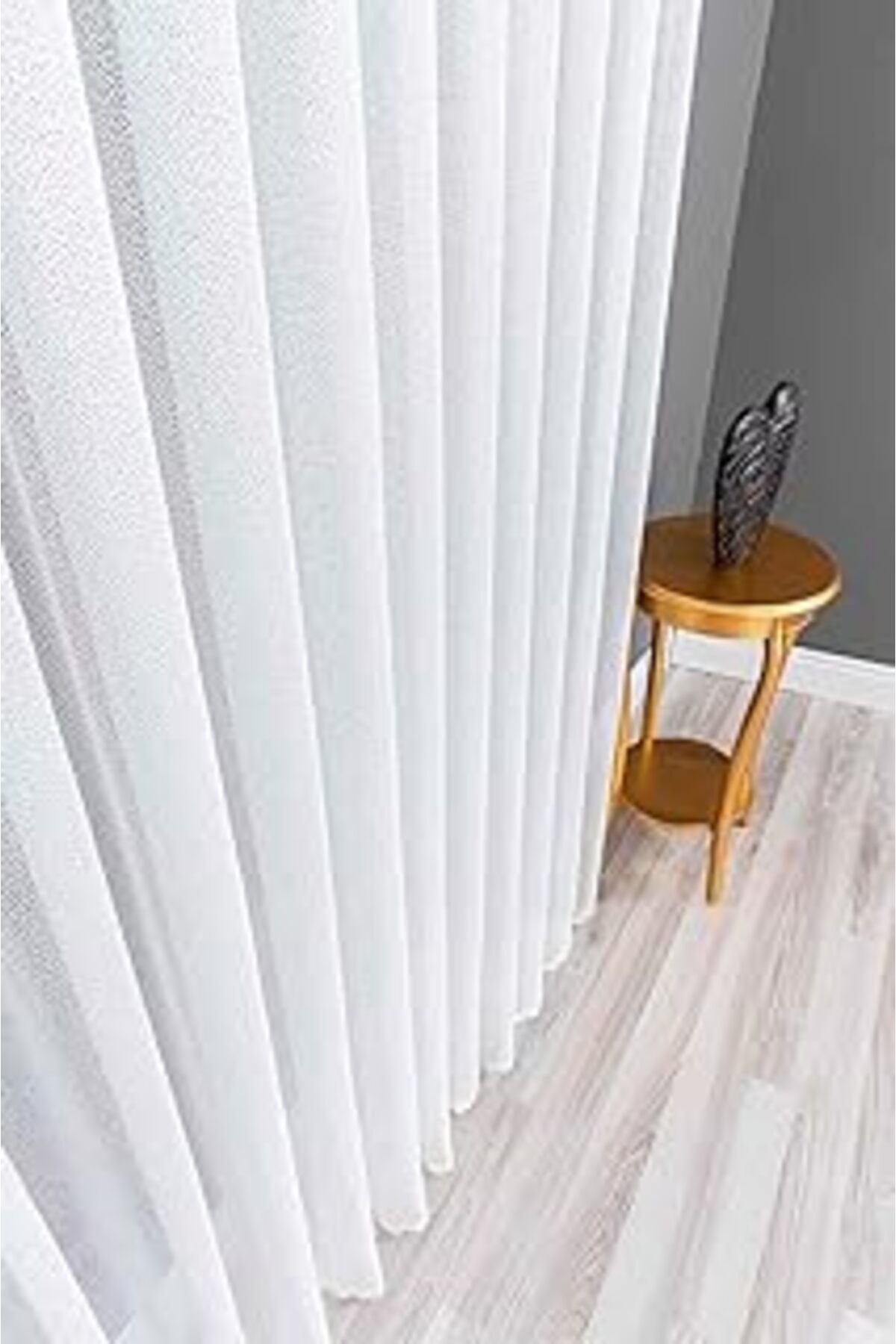 ASİTAN Evdepo Home Kırık Beyaz Ekstraforlu Pilesiz Tül Perde 90 X 240 Cm