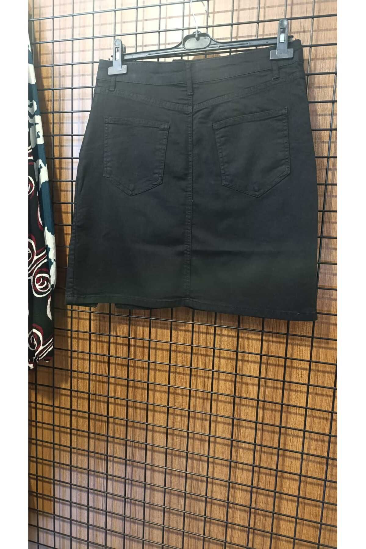 Dizayn Tekstil Siyah mini etek