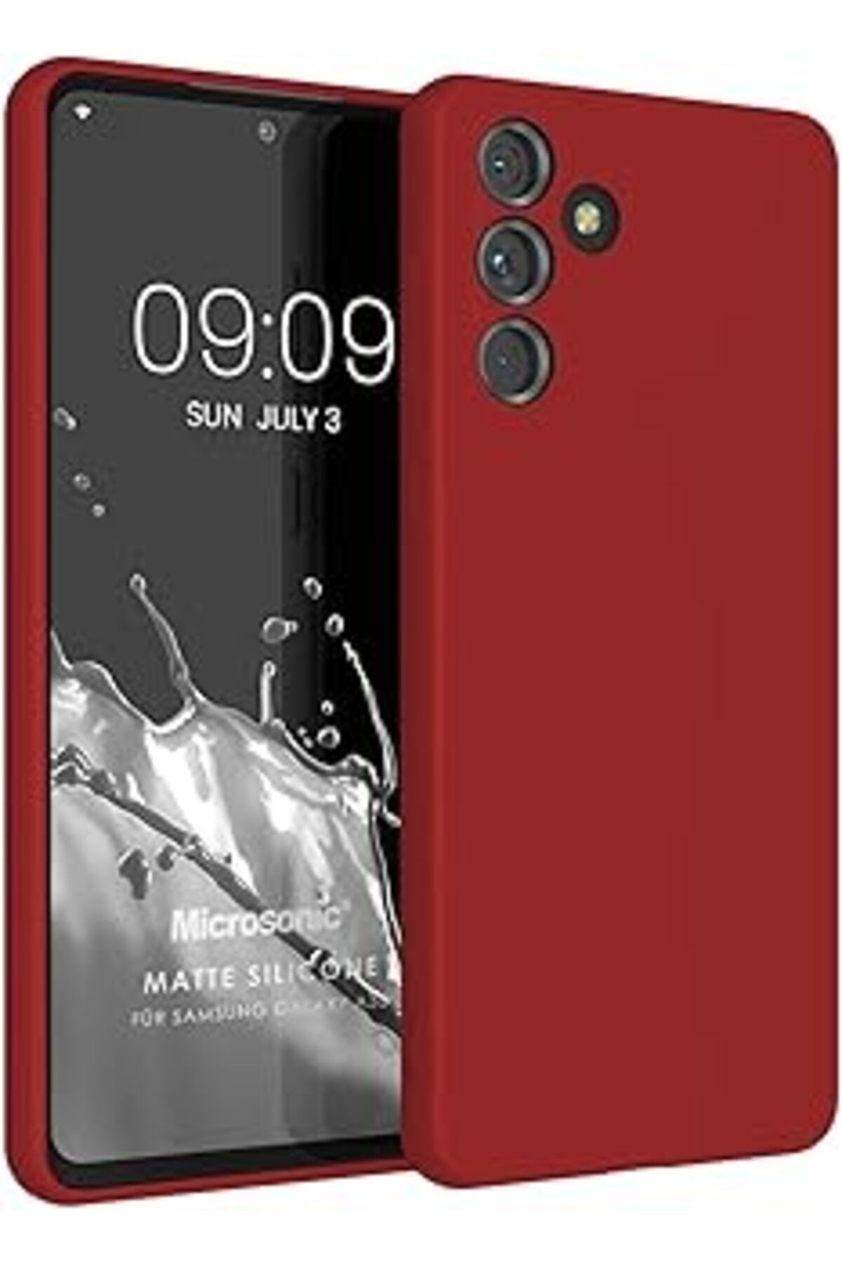 NETWORK ART Microsonic Matte Silicone Samsung Galaxy A55 Için Kılıf Kırmızı [galaxy A55 Ile Uyumlu Kılıf - Kırm