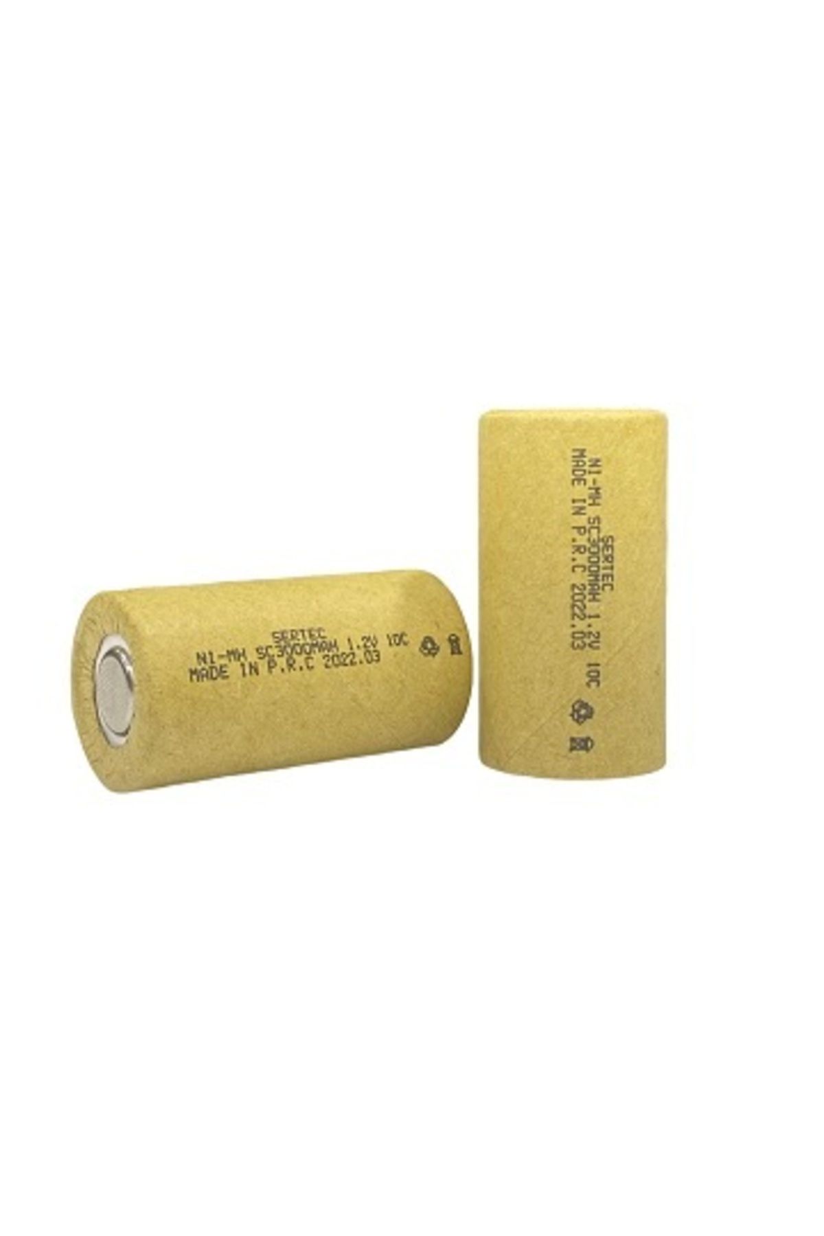Skygo 1.2V Ni-Mh SC 3000 mAh. Kağıtlı Şarjlı Pil 10C Başsız/Flat Head